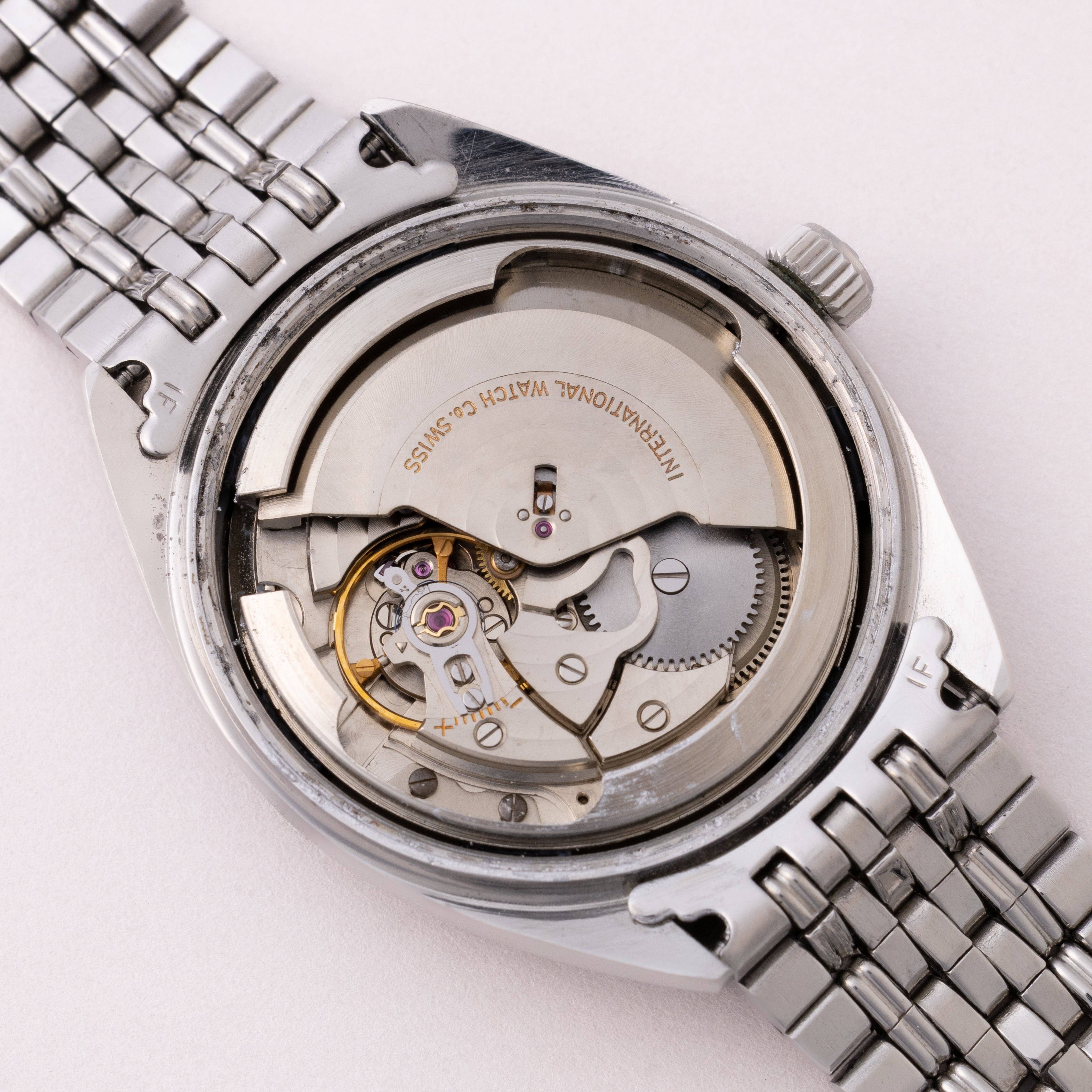 IWCヨットクラブ ブルーマーブル 1969年製 純正ステンレスブレス