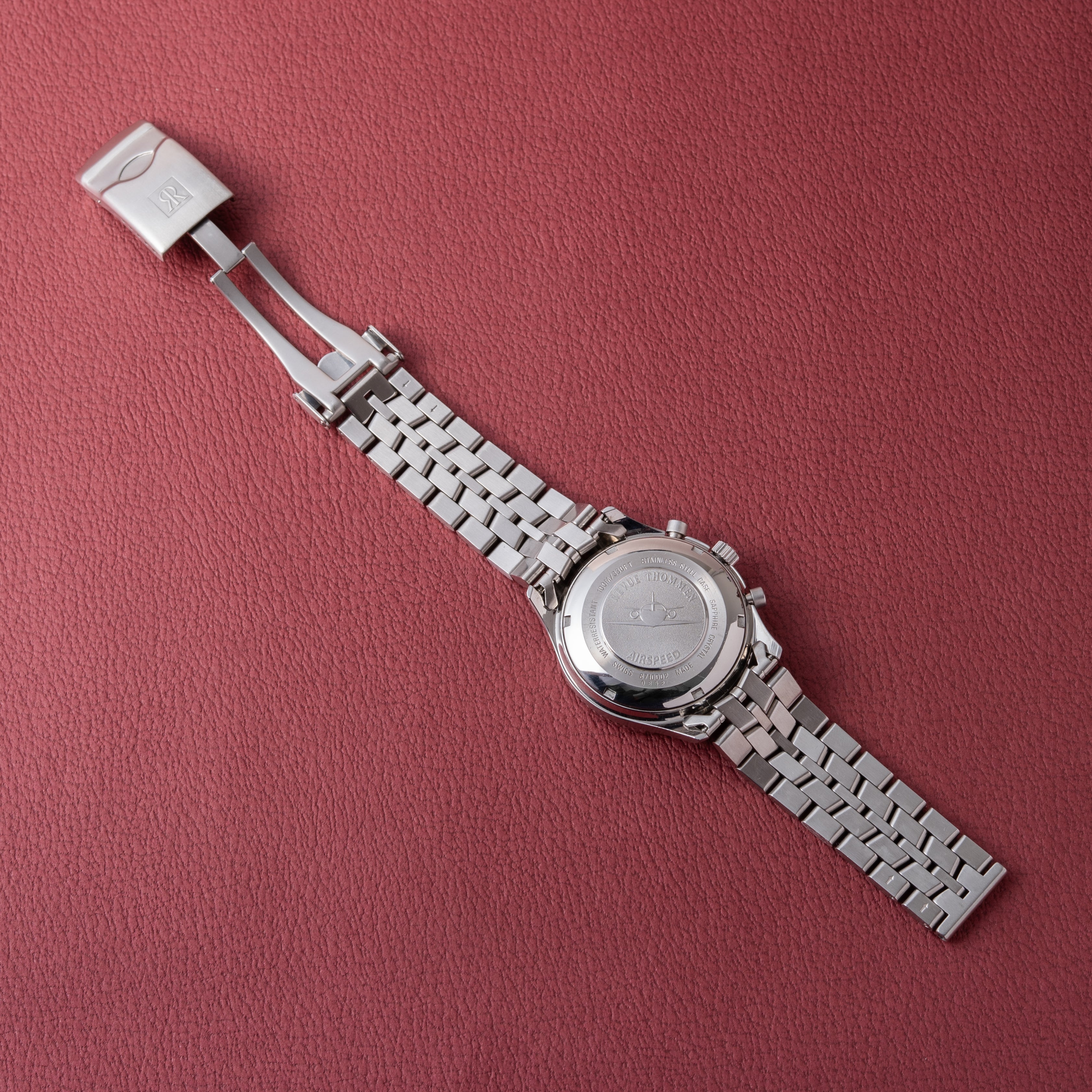 レビュートーメン エアスピード 1990年代製 バルジュー7750 パイロットウオッチ