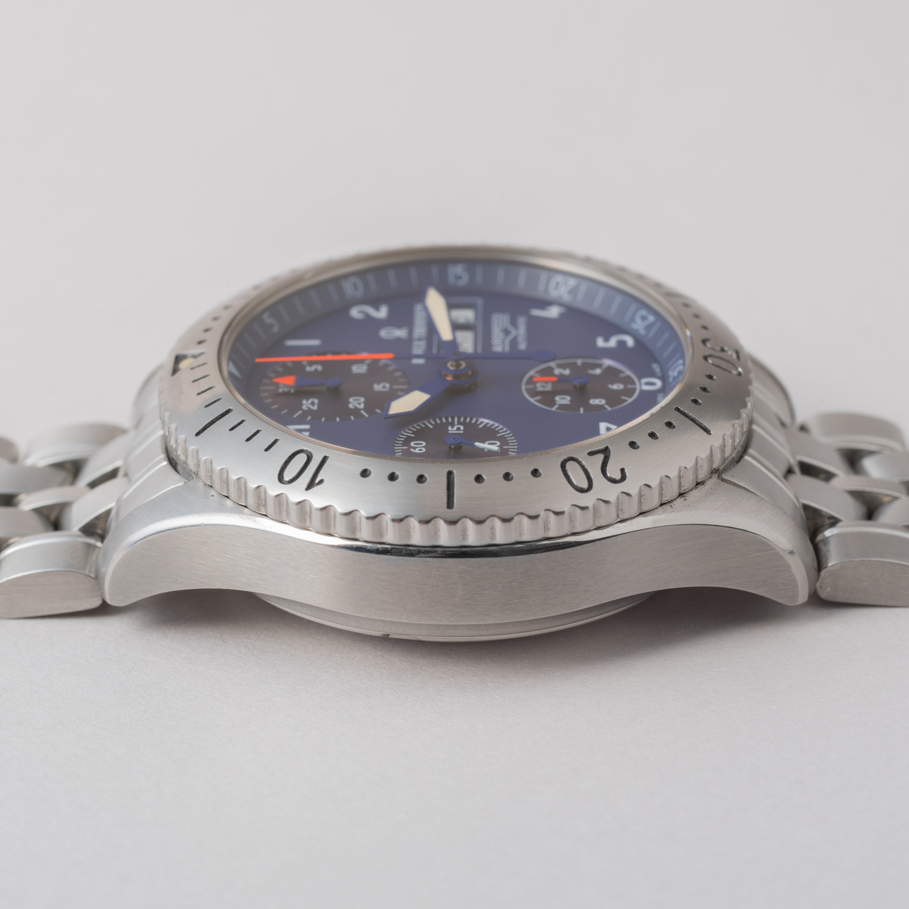 レビュートーメン エアスピード 1990年代製 バルジュー7750 パイロットウオッチ