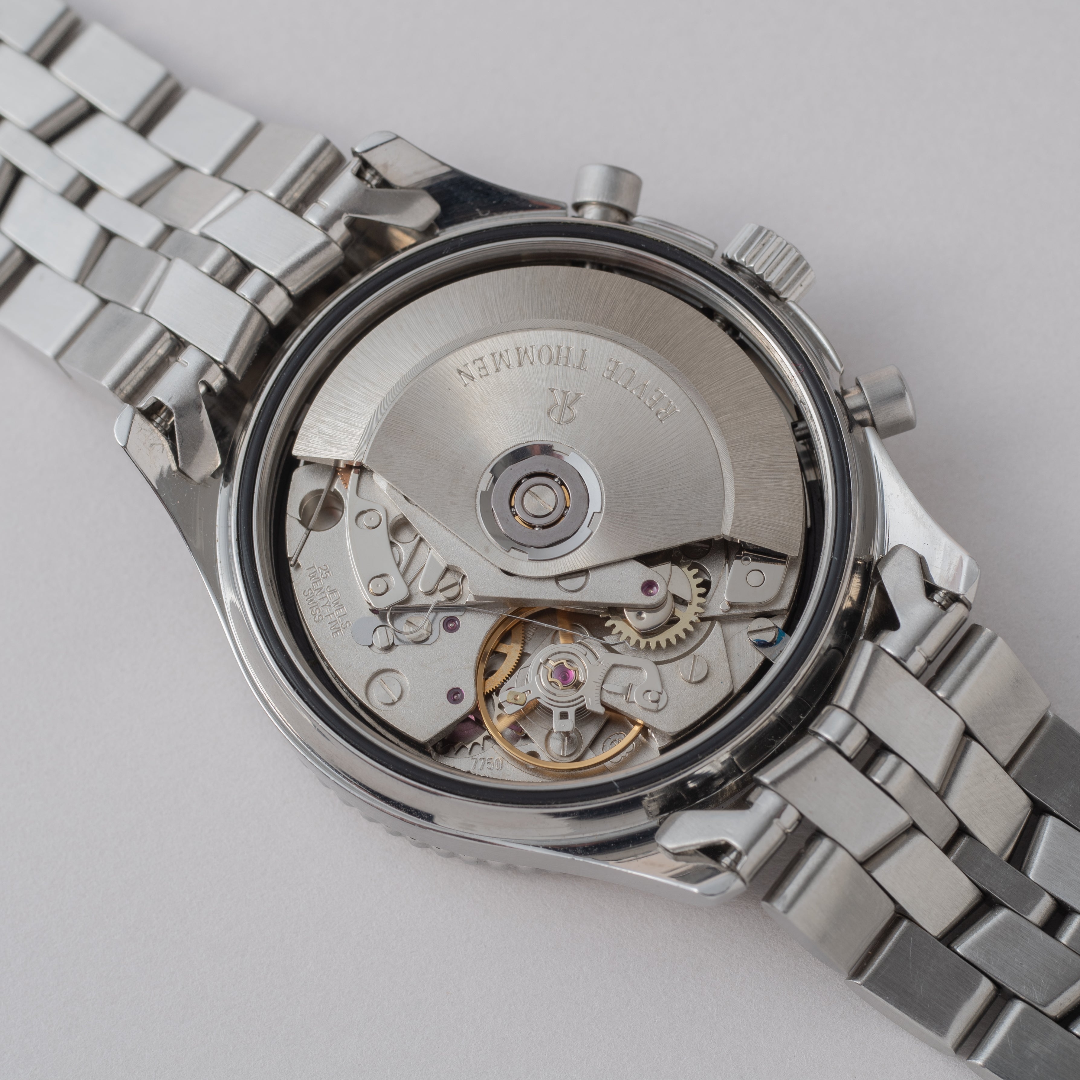 レビュートーメン エアスピード 1990年代製 バルジュー7750 パイロットウオッチ