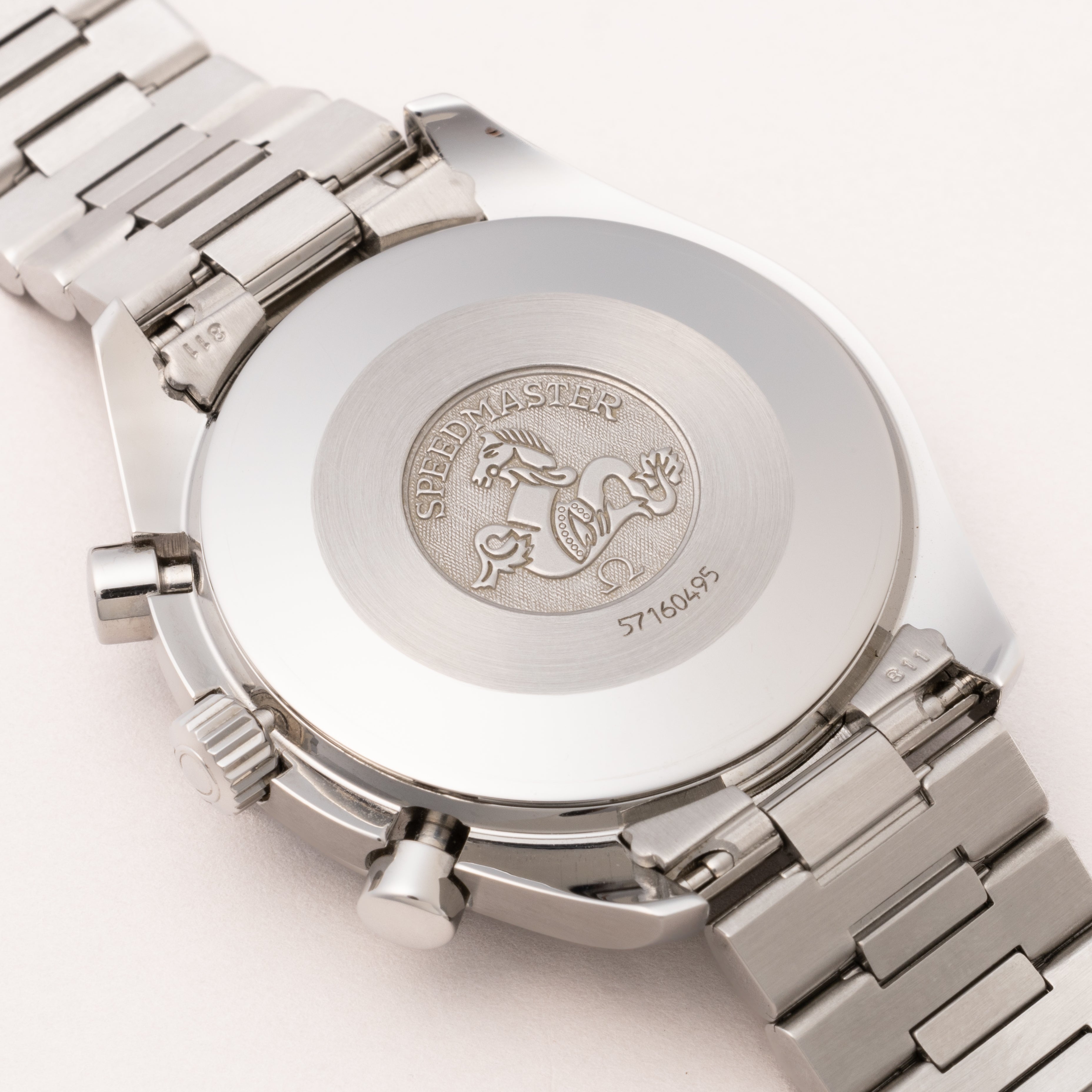 オメガ スピードマスター 1999年製 シューマッハ レッドダイヤル 箱、ギャラ付き