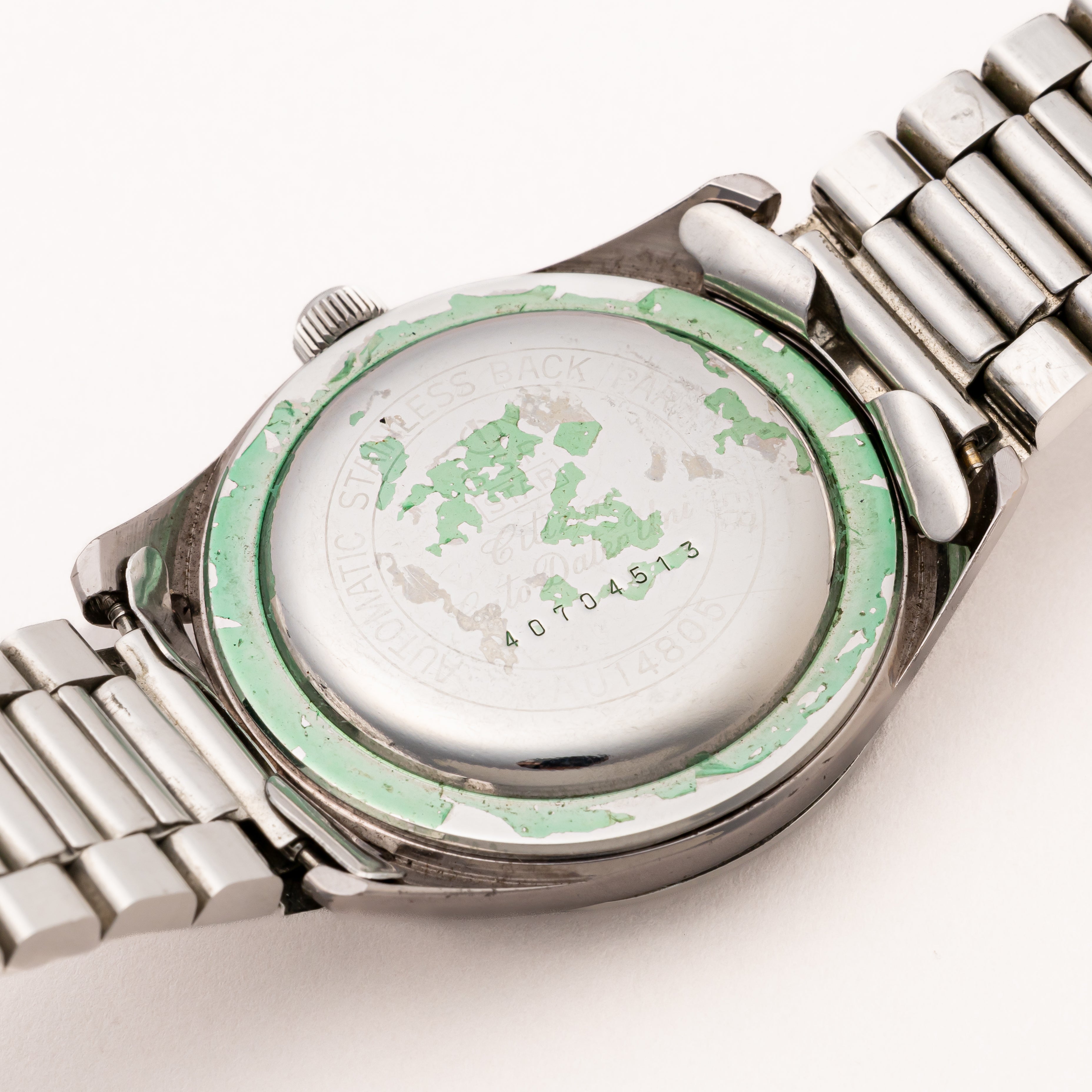 シチズン オートデーター ユニ 1964年製 ブラックダイヤル ブレス付き