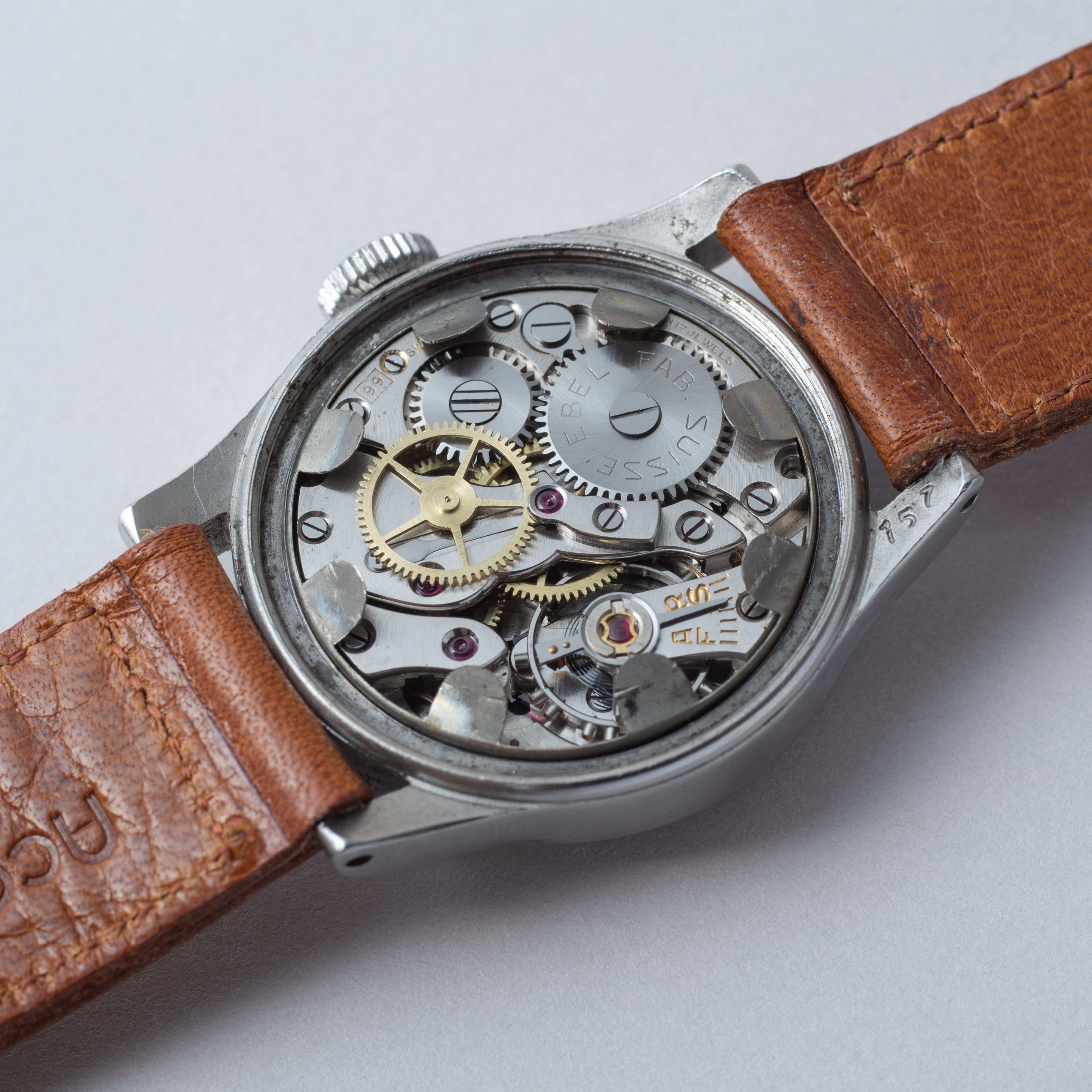 エベル 手巻き トレタケ ブラックギルトダイヤル ステップベゼル 1940年代