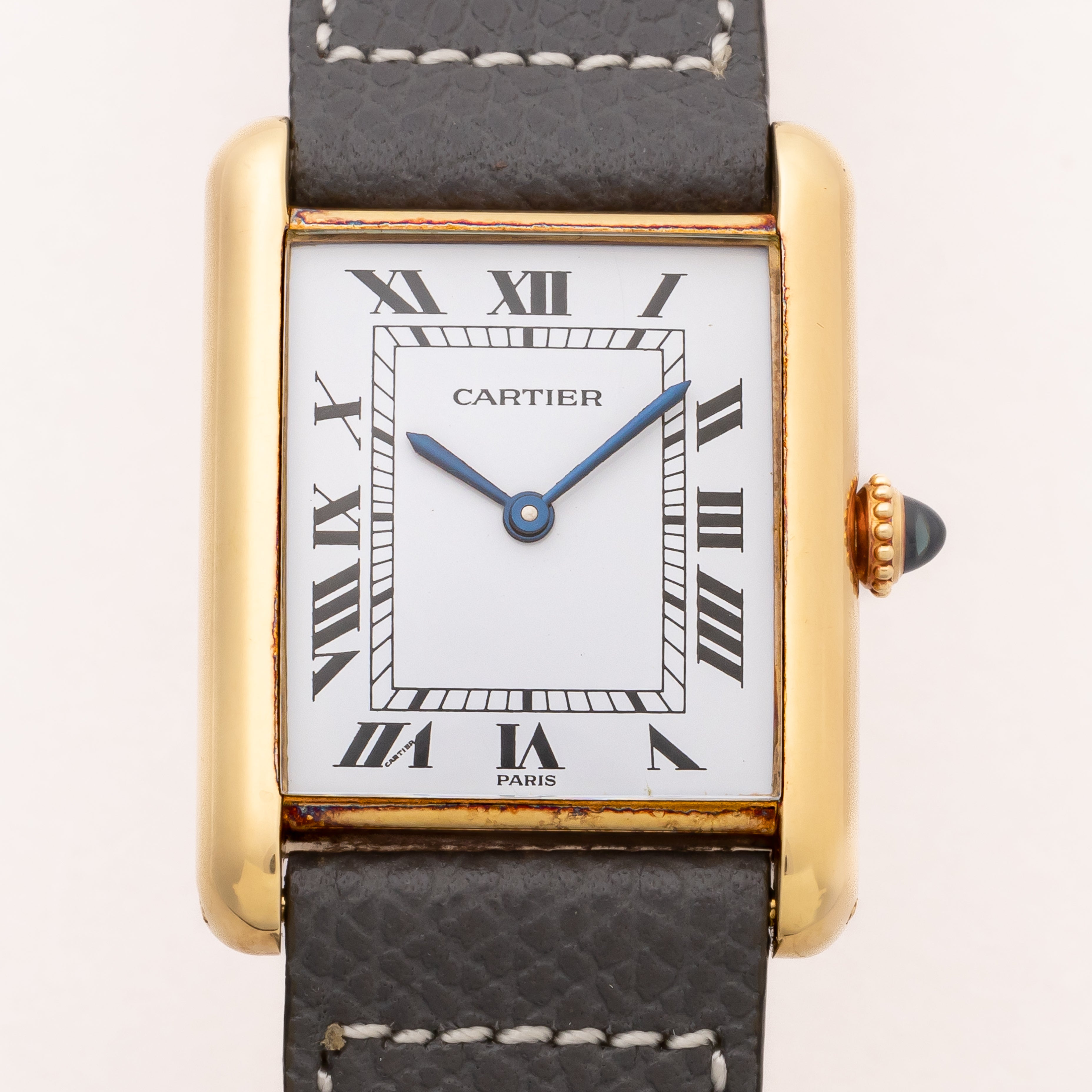 カルティエ タンク18金無垢 PARIS ホワイトローマン LM 1970年代 保証書付き