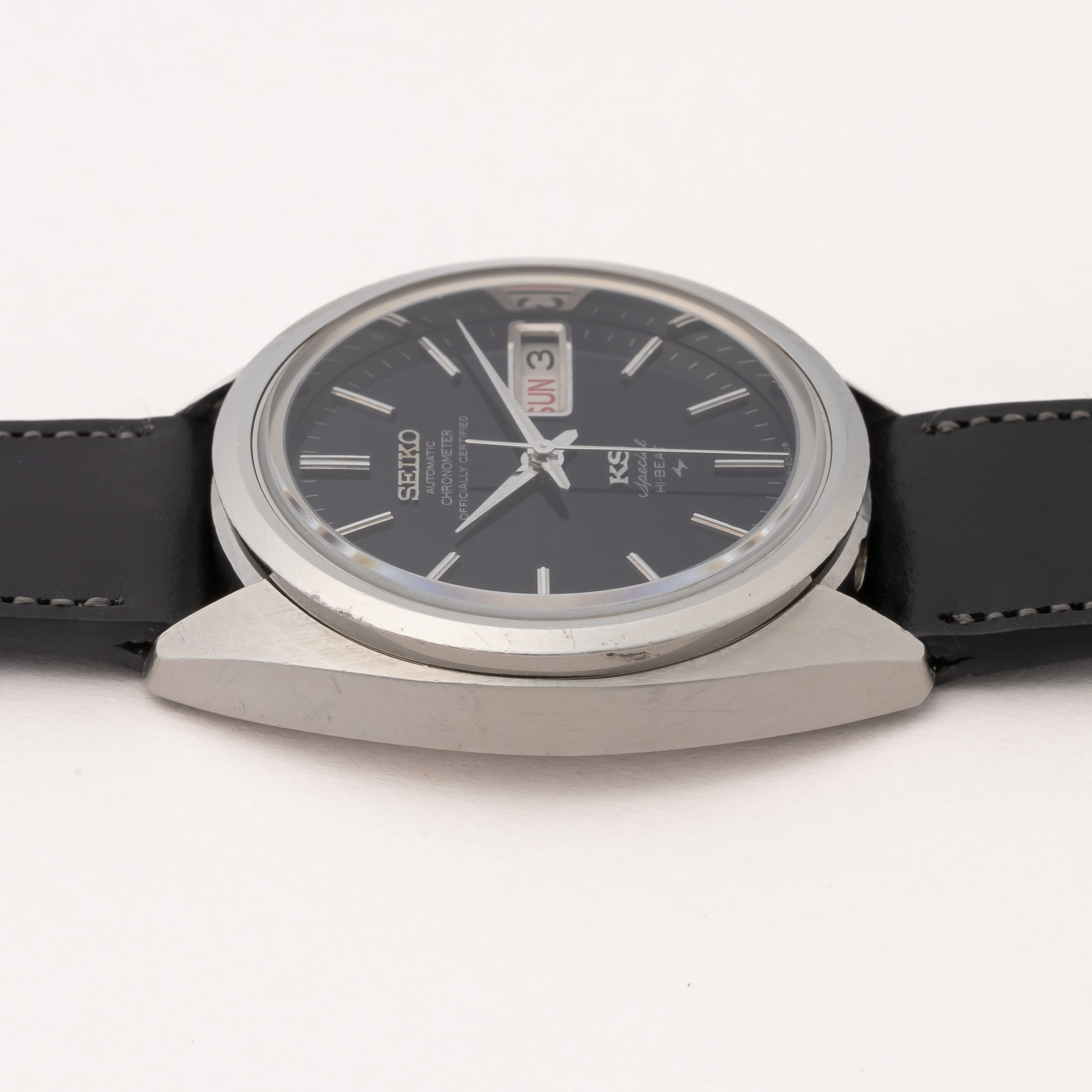 キングセイコー クロノメーター 52KS 1971年製 Ref.5246-8000 ワンピースケース ブラックダイヤル デイデイト