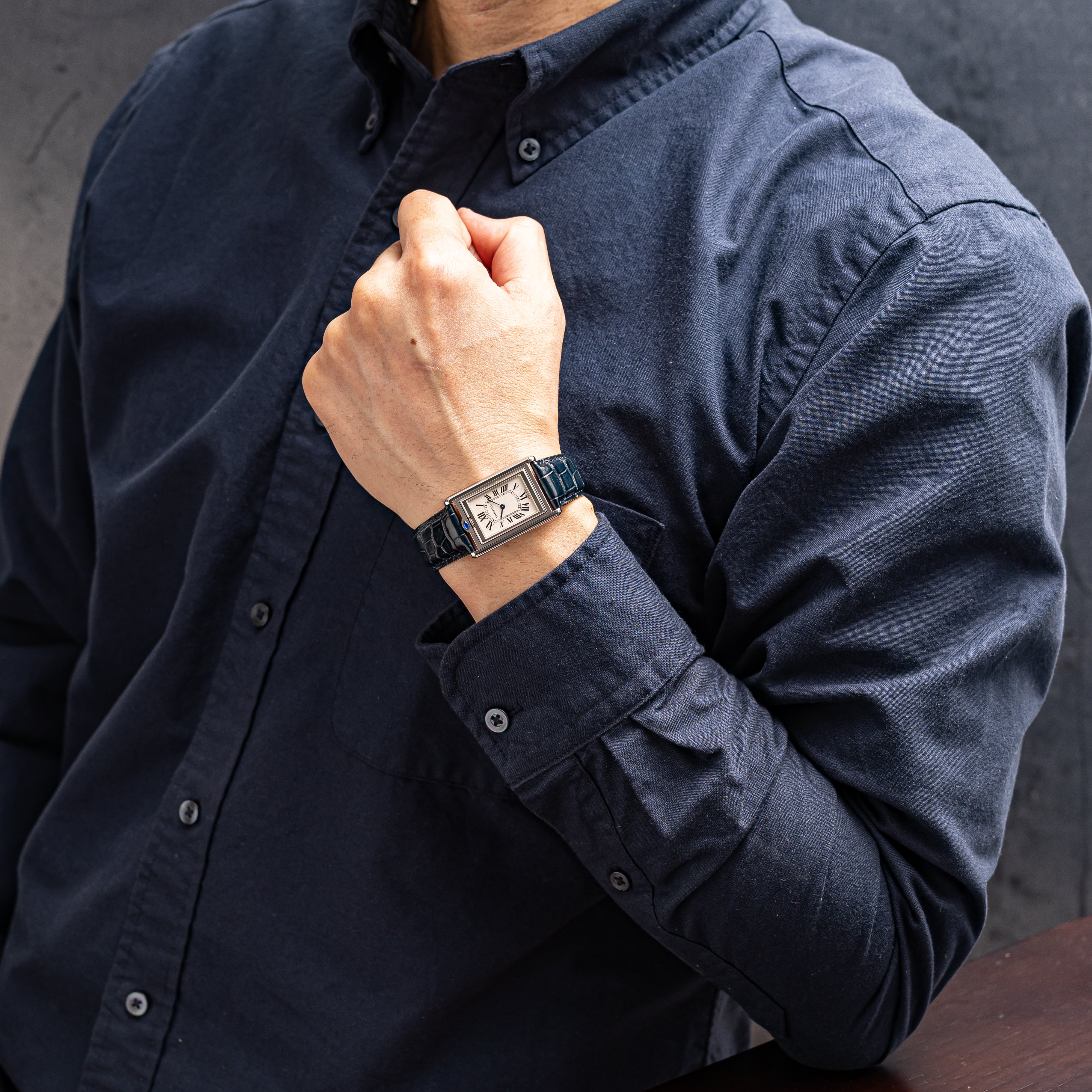 カルティエ タンクバスキュラント LM パリブティック限定スケルトンバック 手巻き 箱付き