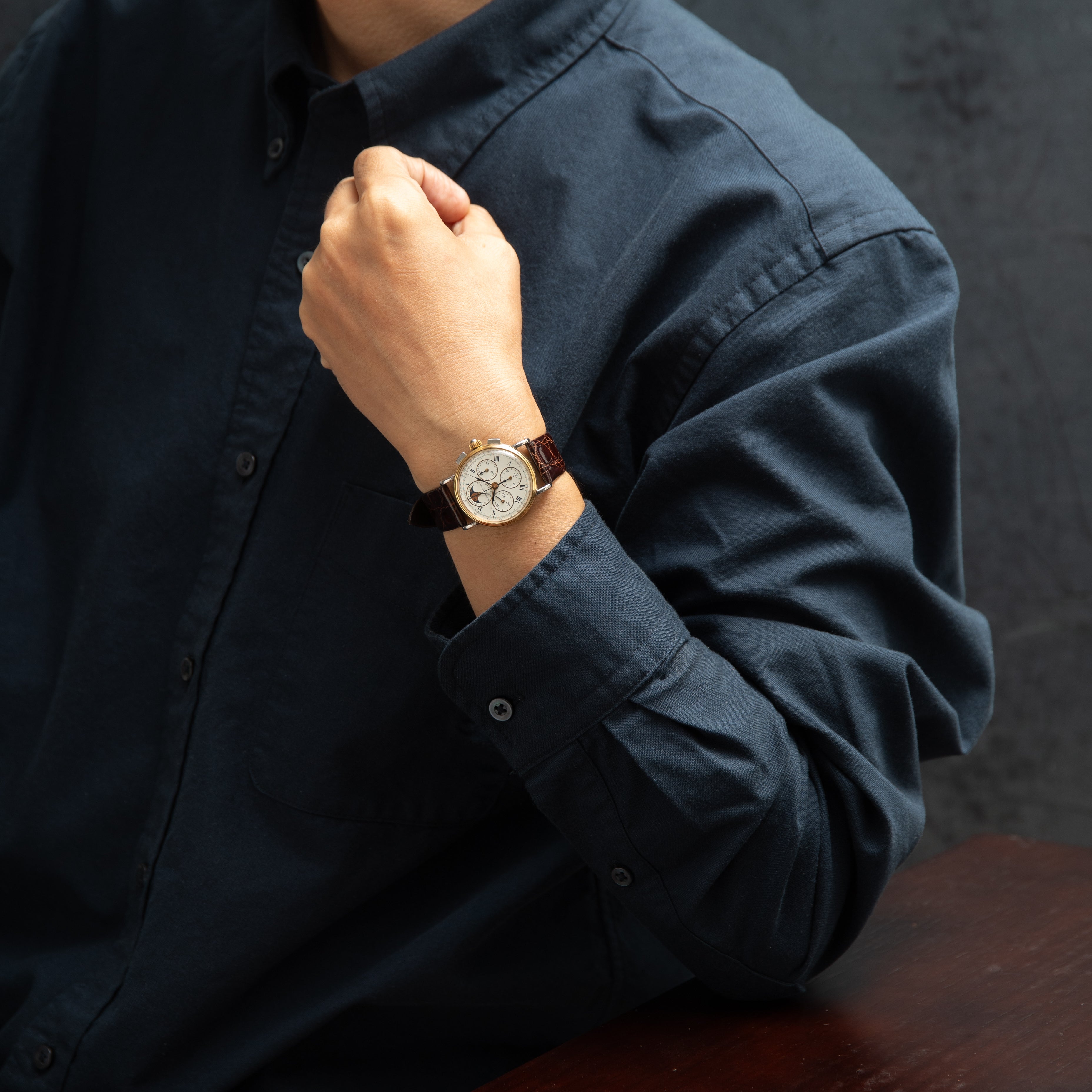 ボーム&メルシエ カレンダームーンフェイズクロノグラフ コンビ 1990年代製