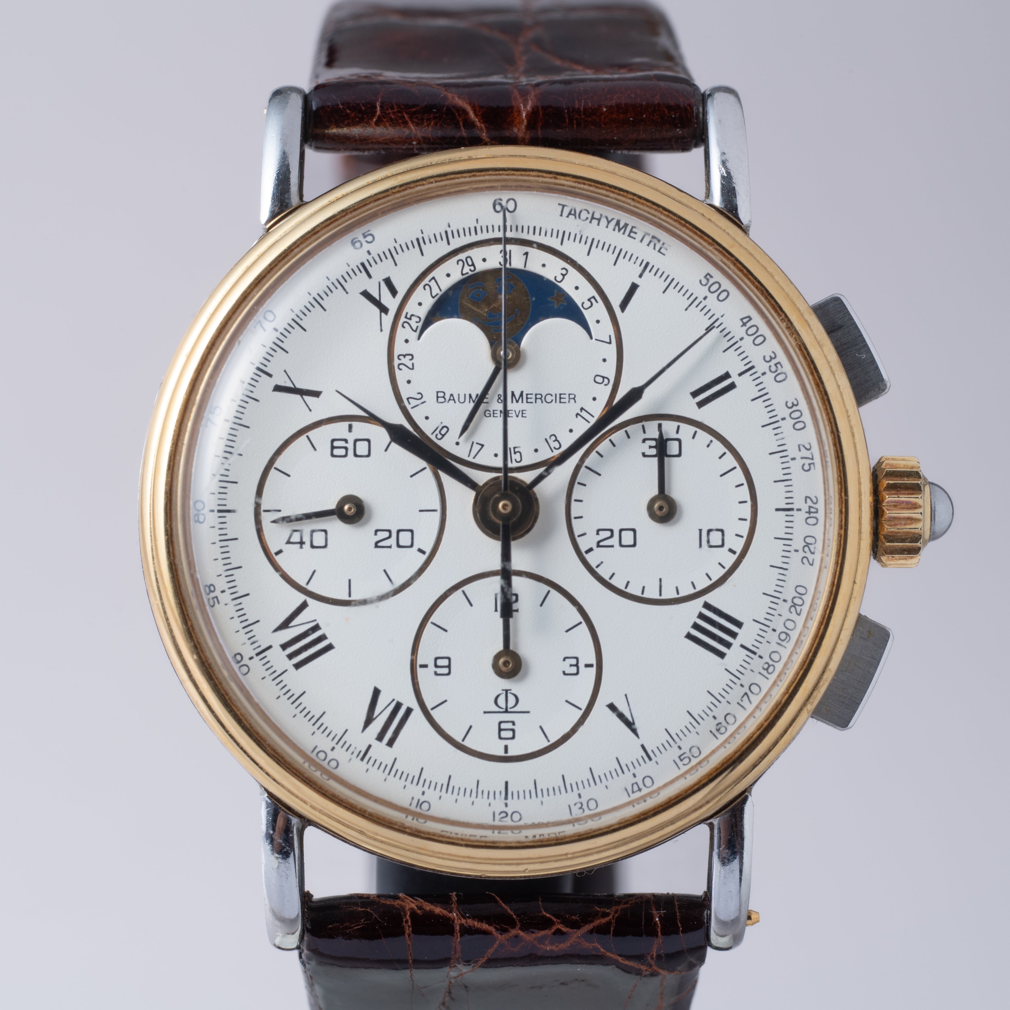 ボーム&メルシエ カレンダームーンフェイズクロノグラフ コンビ 1990年代製