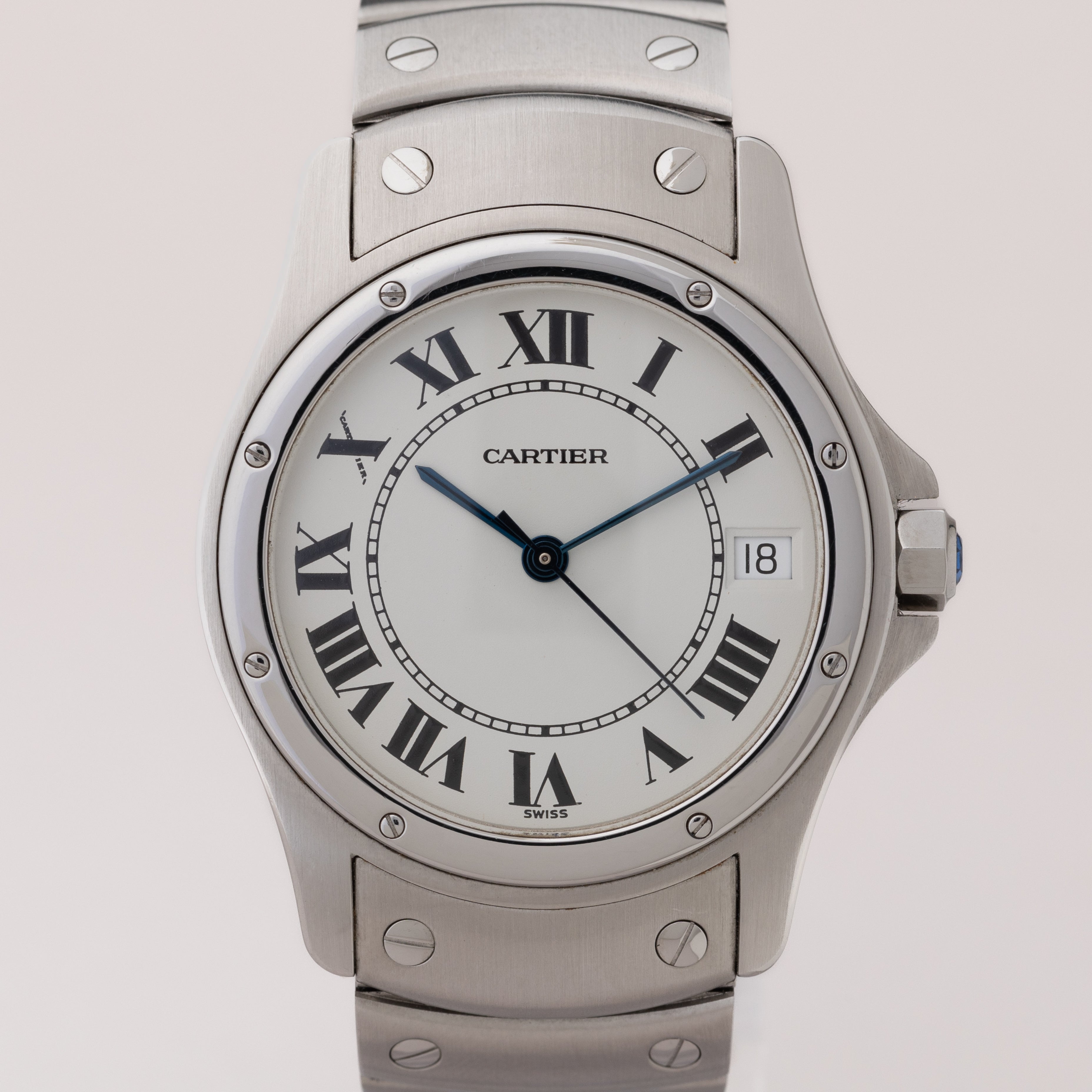 カルティエ 1990年代 サントス LM オートマチック 純正BOX、ギャランティー、説明書