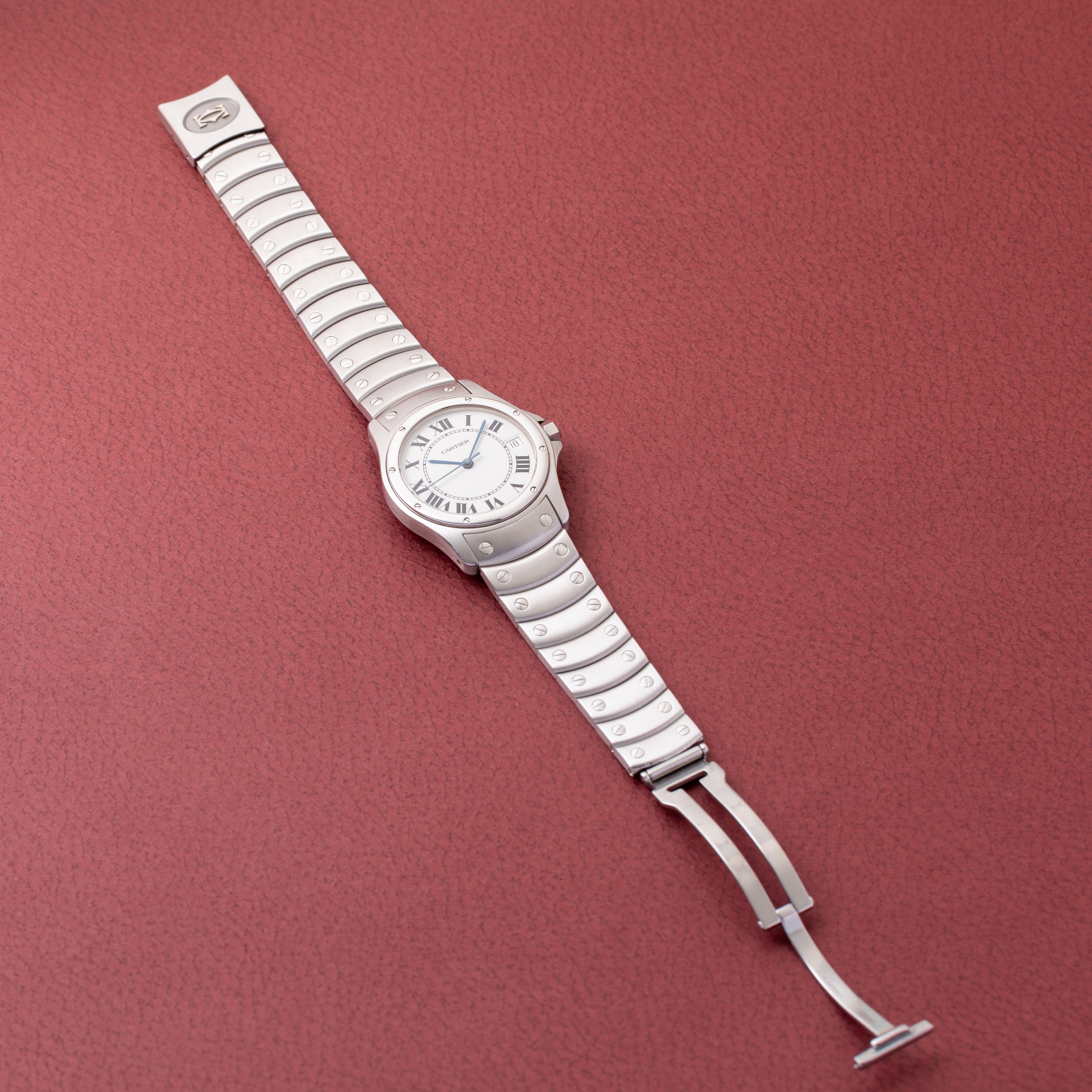 カルティエ 1990年代 サントス LM オートマチック 純正BOX、ギャランティー、説明書