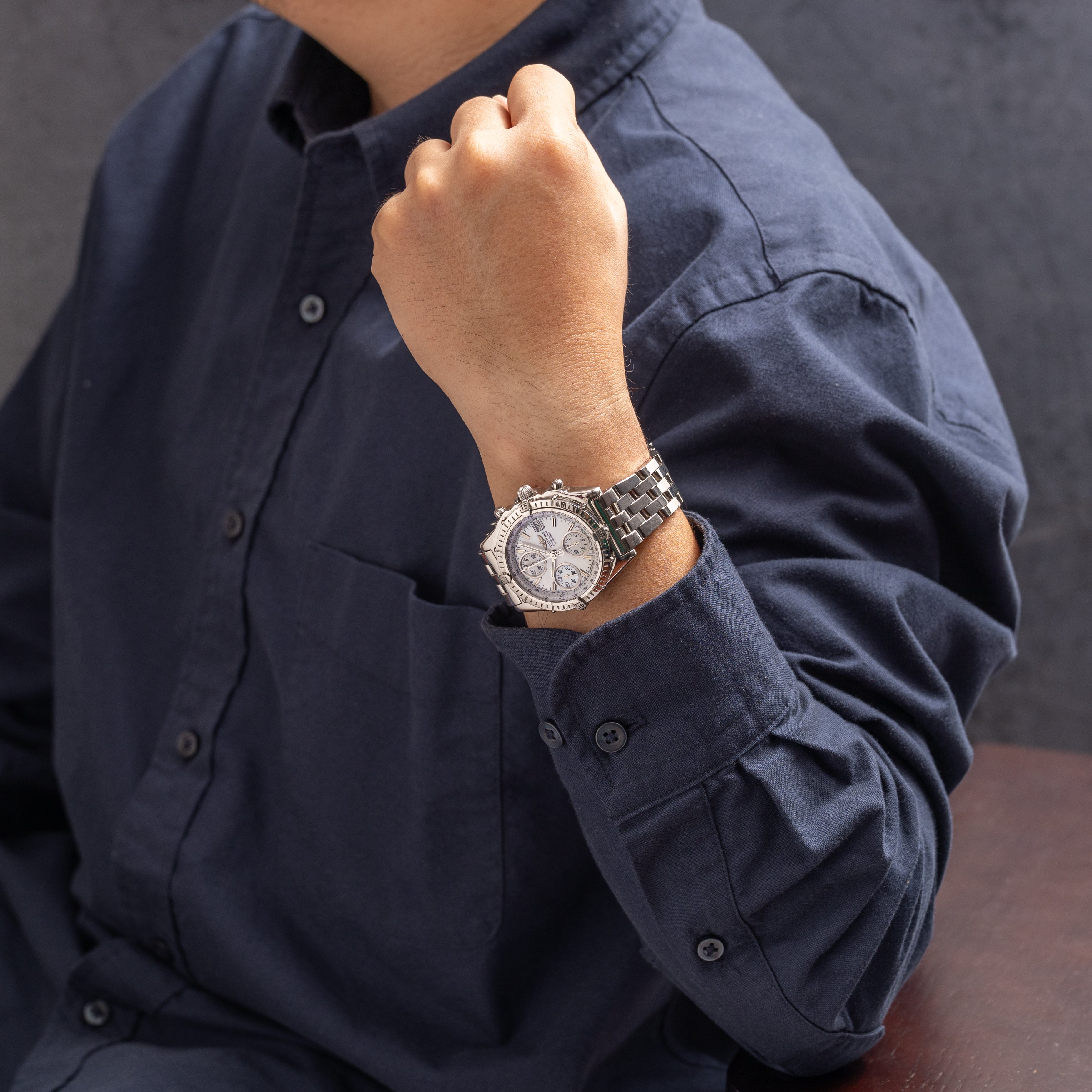 ブライトリング クロノマット シェルダイヤル 箱、2000年ギャラ付き