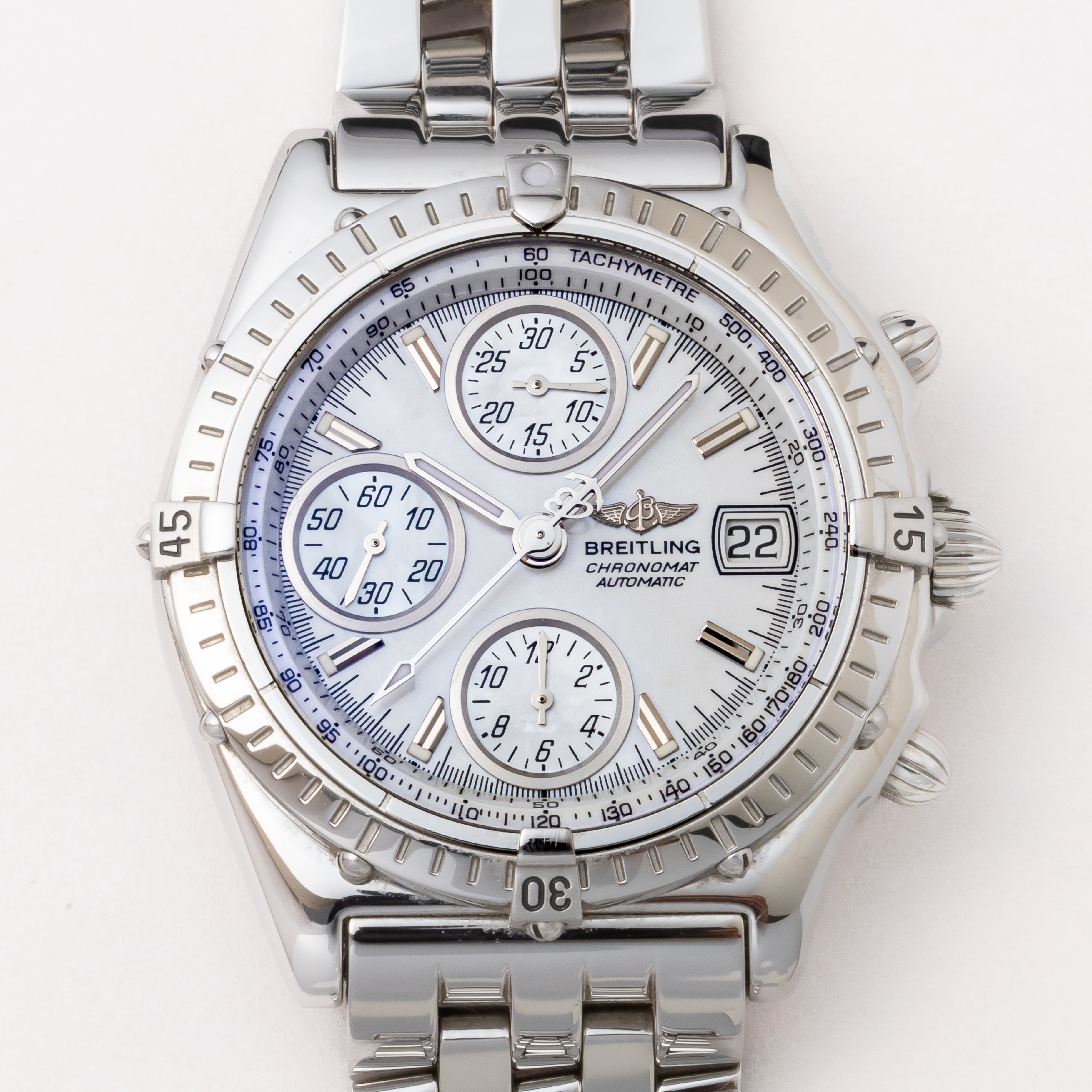 ブライトリング クロノマット シェルダイヤル 箱、2000年ギャラ付き