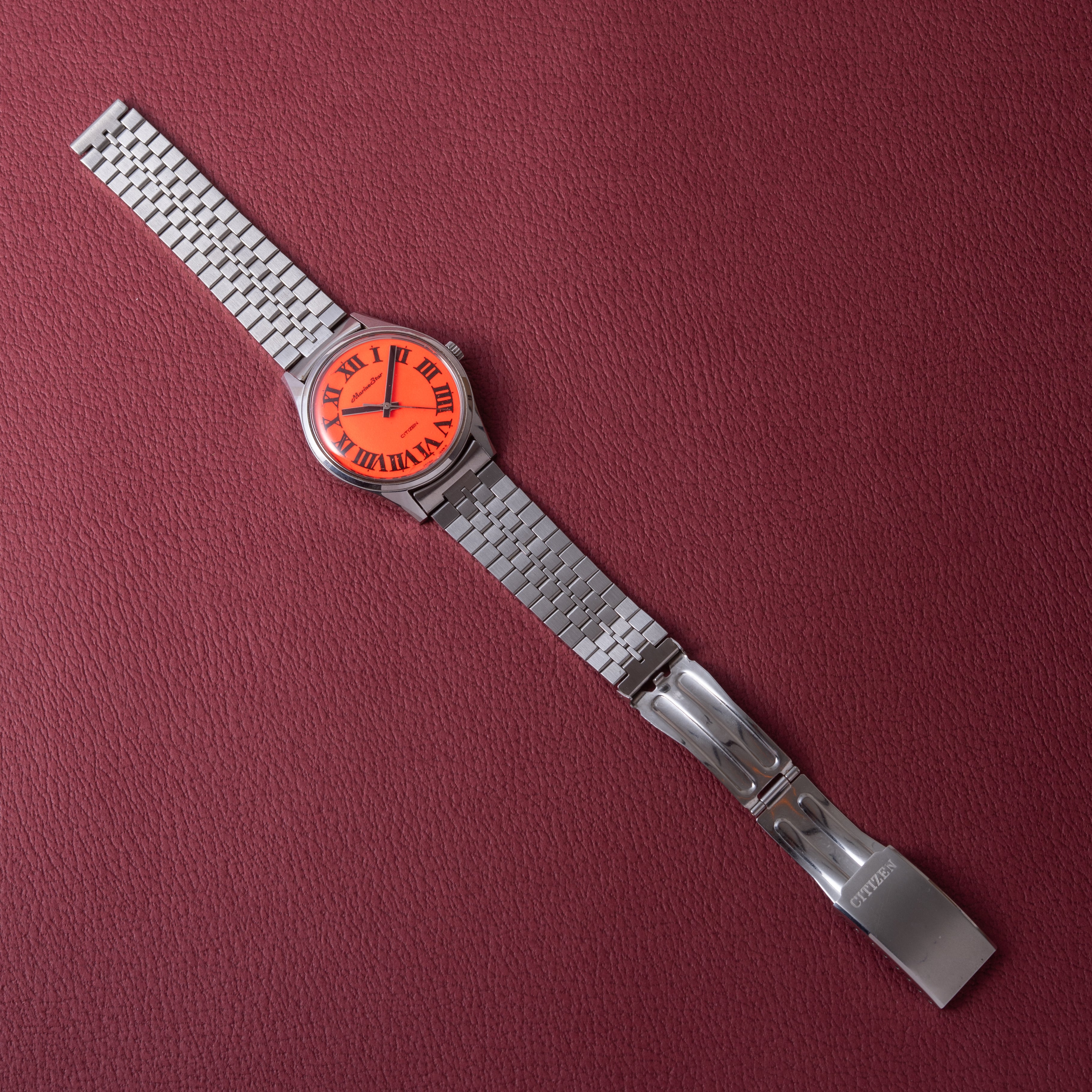 シチズン マリンスター オレンジダイヤル 1968年製 パラウォーター ブレス付き