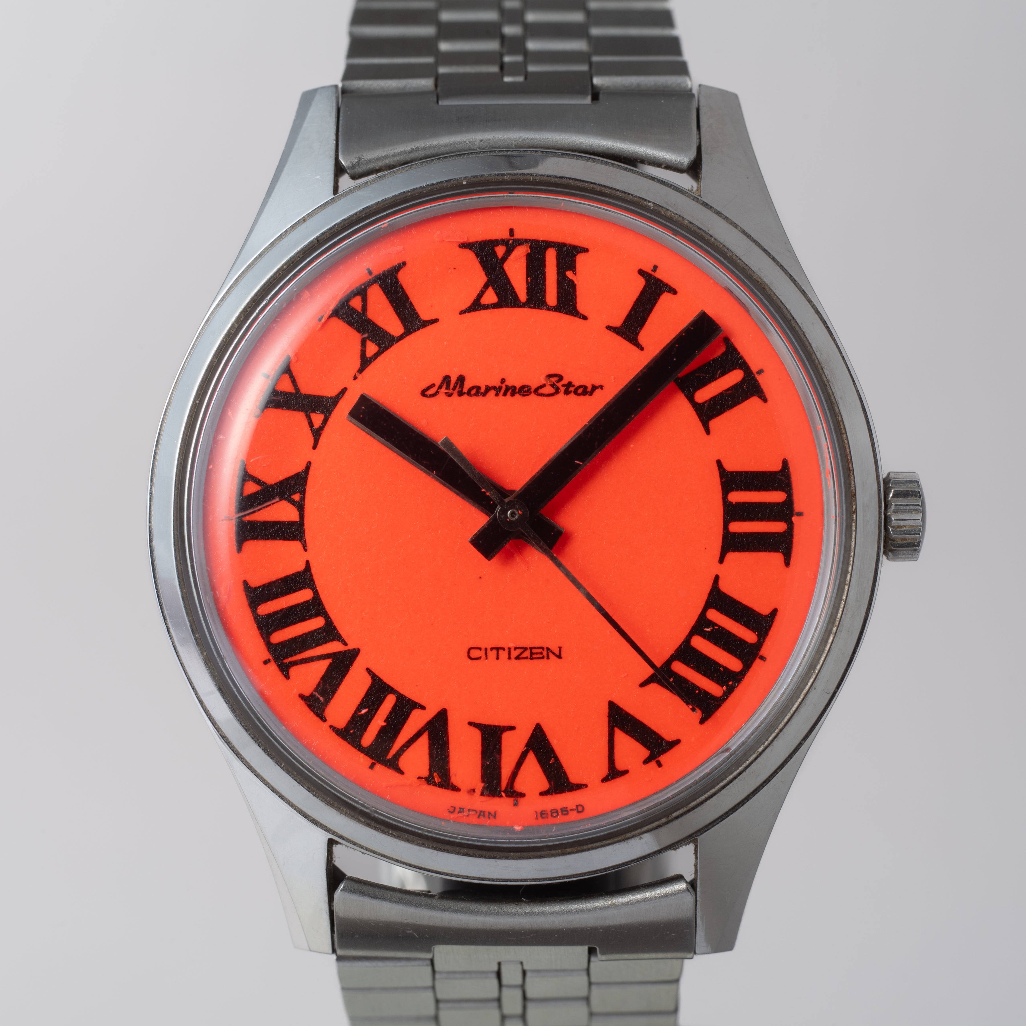 シチズン マリンスター オレンジダイヤル 1968年製 パラウォーター ブレス付き
