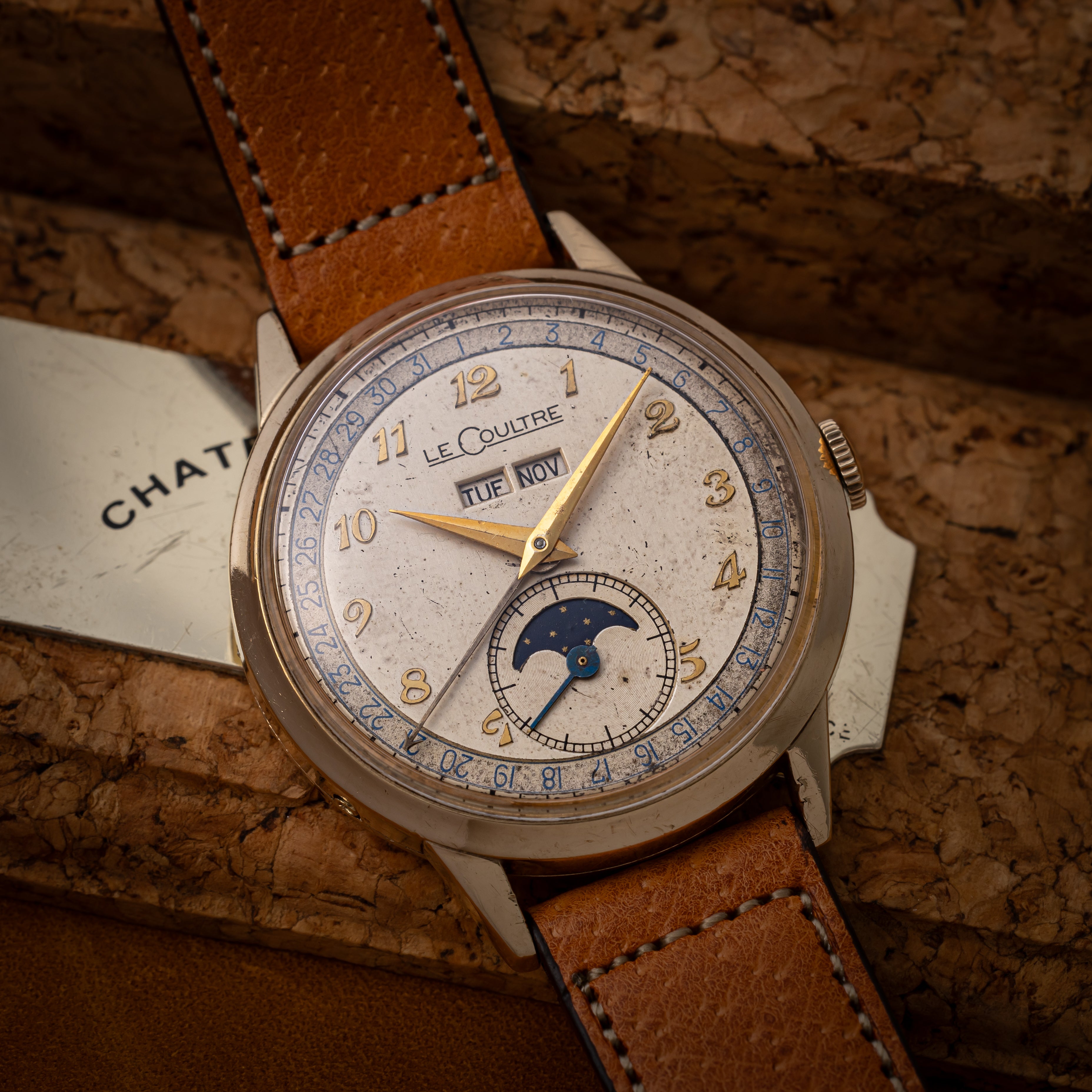 ルクルト トリプルカレンダームーンフェイズ 10KGFケース Cal.486AW 1950年代製 手巻き式