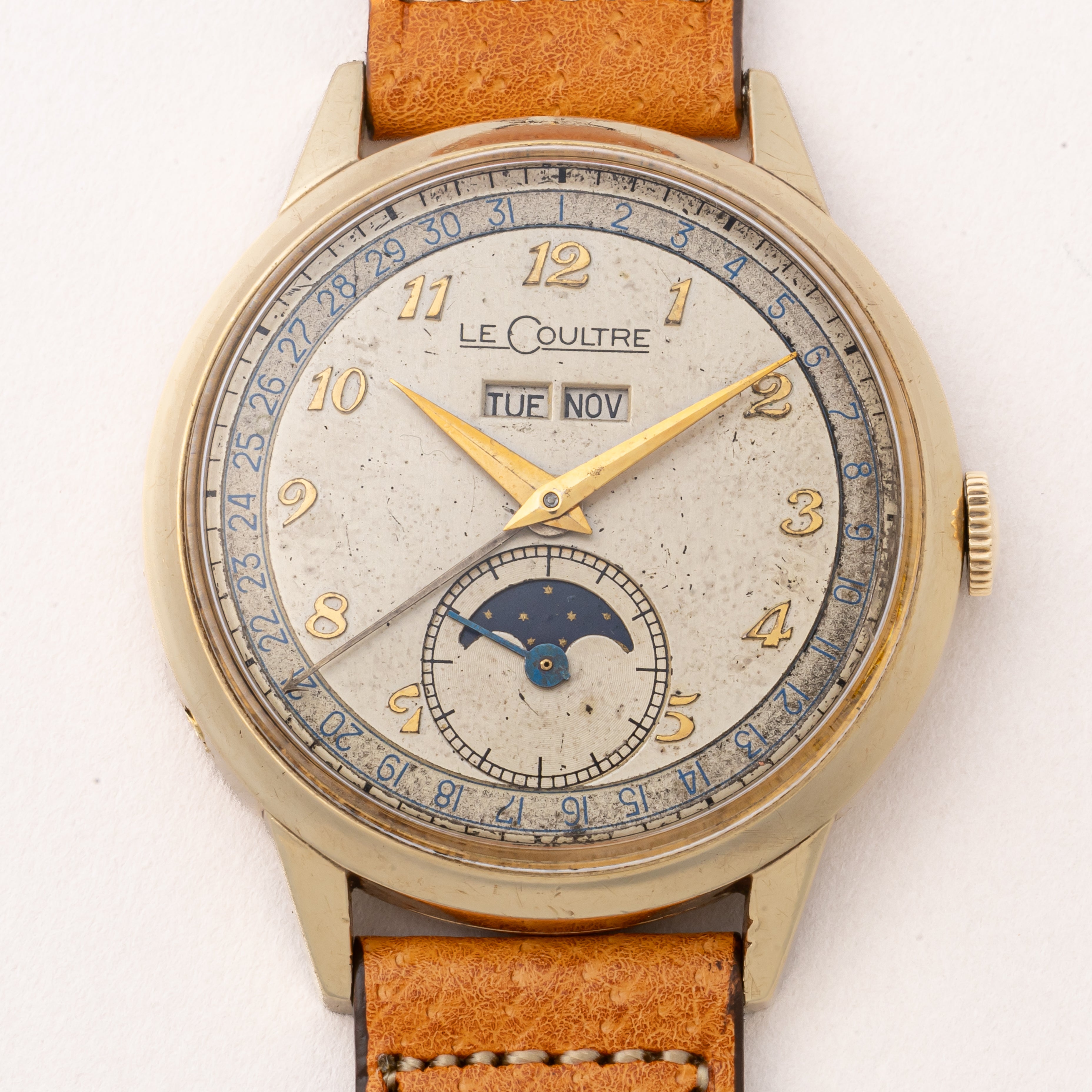 ルクルト トリプルカレンダームーンフェイズ 10KGFケース Cal.486AW 1950年代製 手巻き式