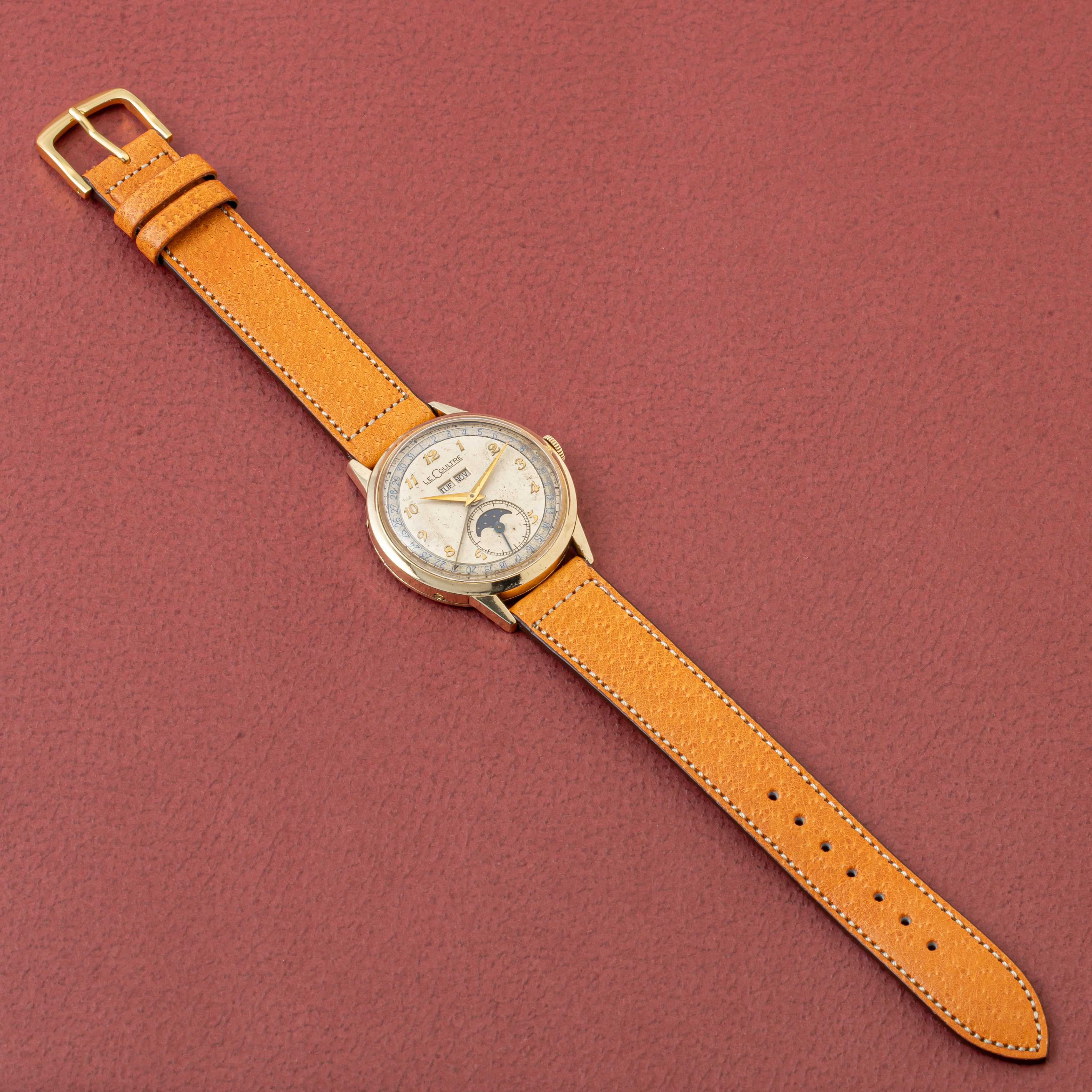 ルクルト トリプルカレンダームーンフェイズ 10KGFケース Cal.486AW 1950年代製 手巻き式