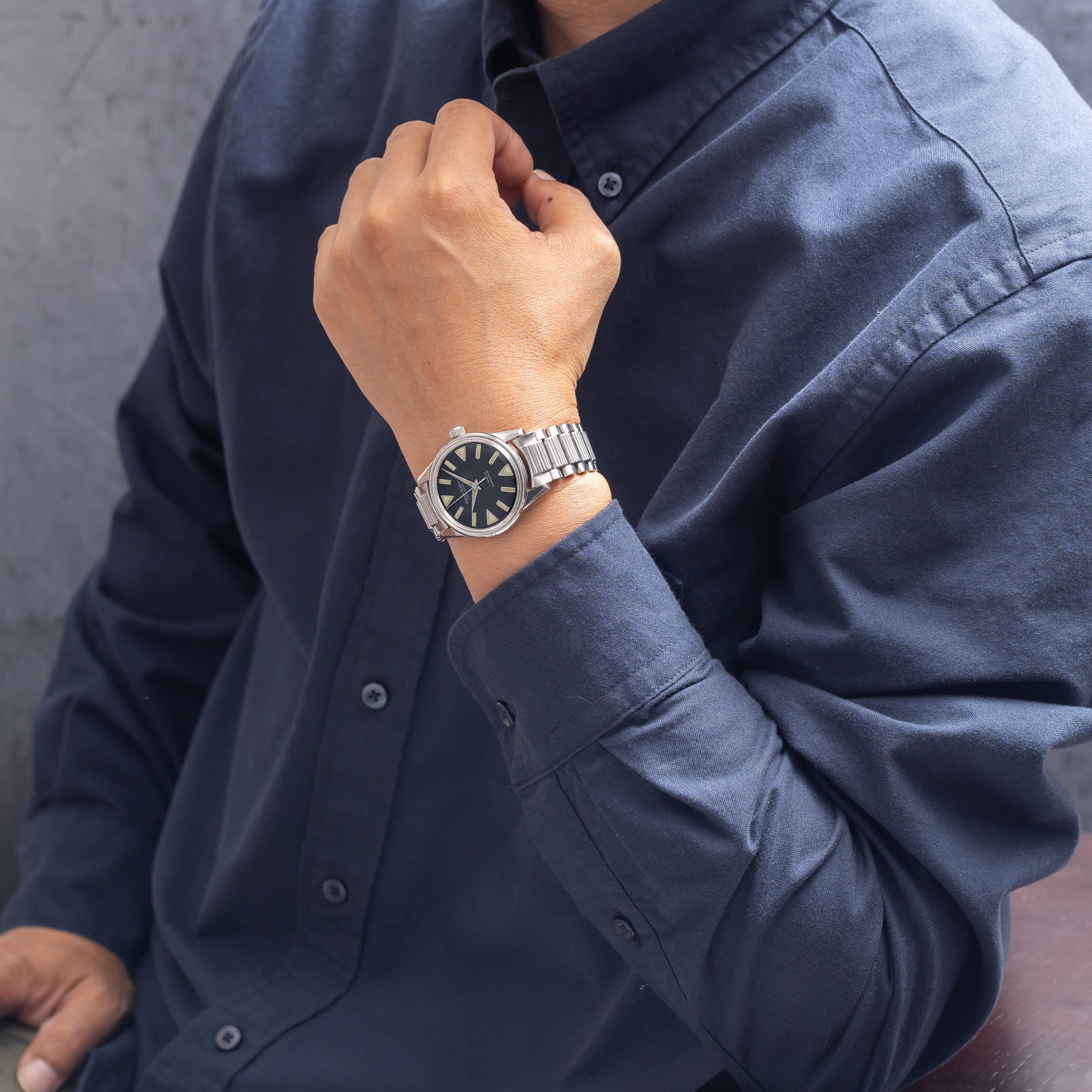 シチズン ホーマー パラウォーター オリジナルブラックダイヤル 1964年製 純正ステンレスブレス