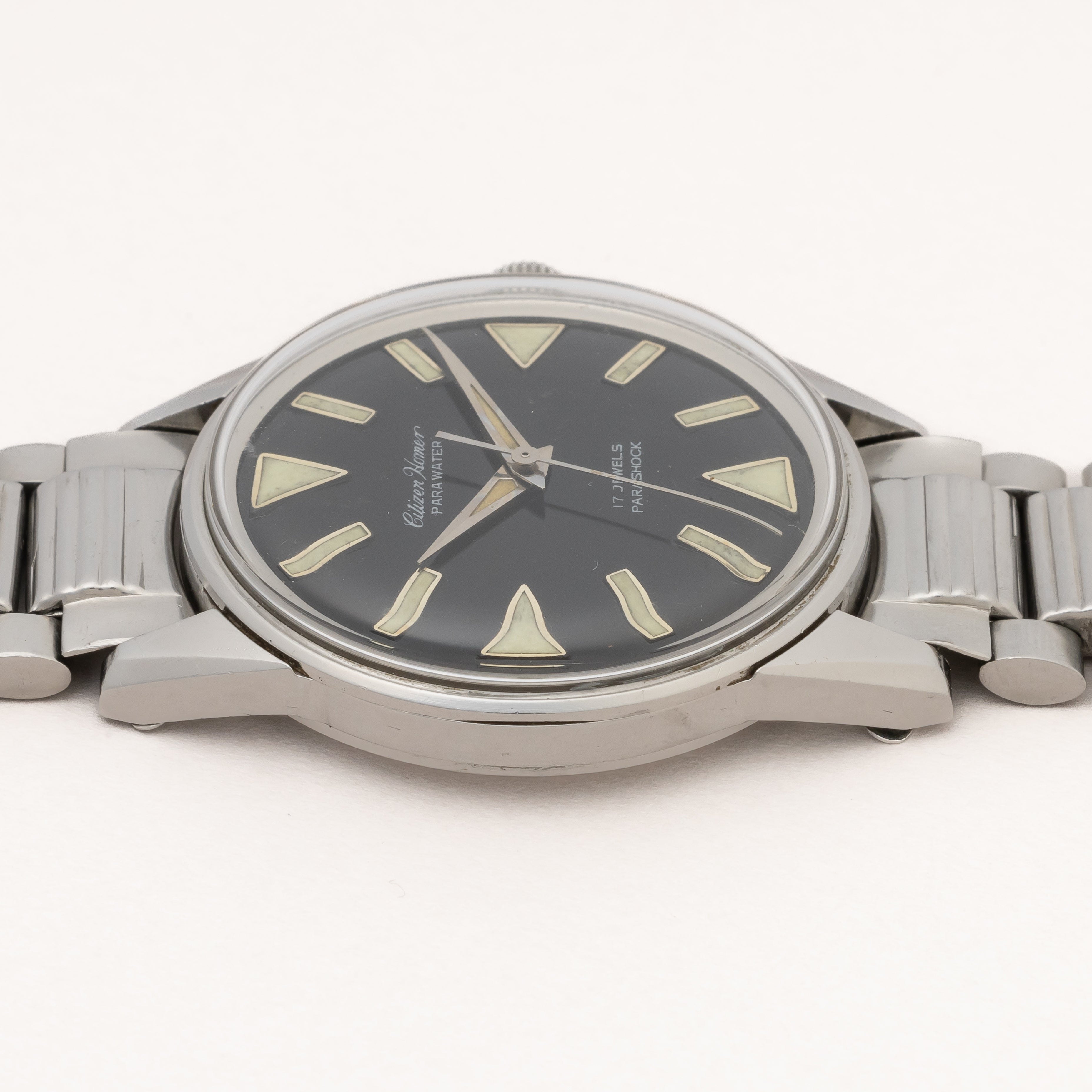 シチズン ホーマー パラウォーター オリジナルブラックダイヤル 1964年製 純正ステンレスブレス