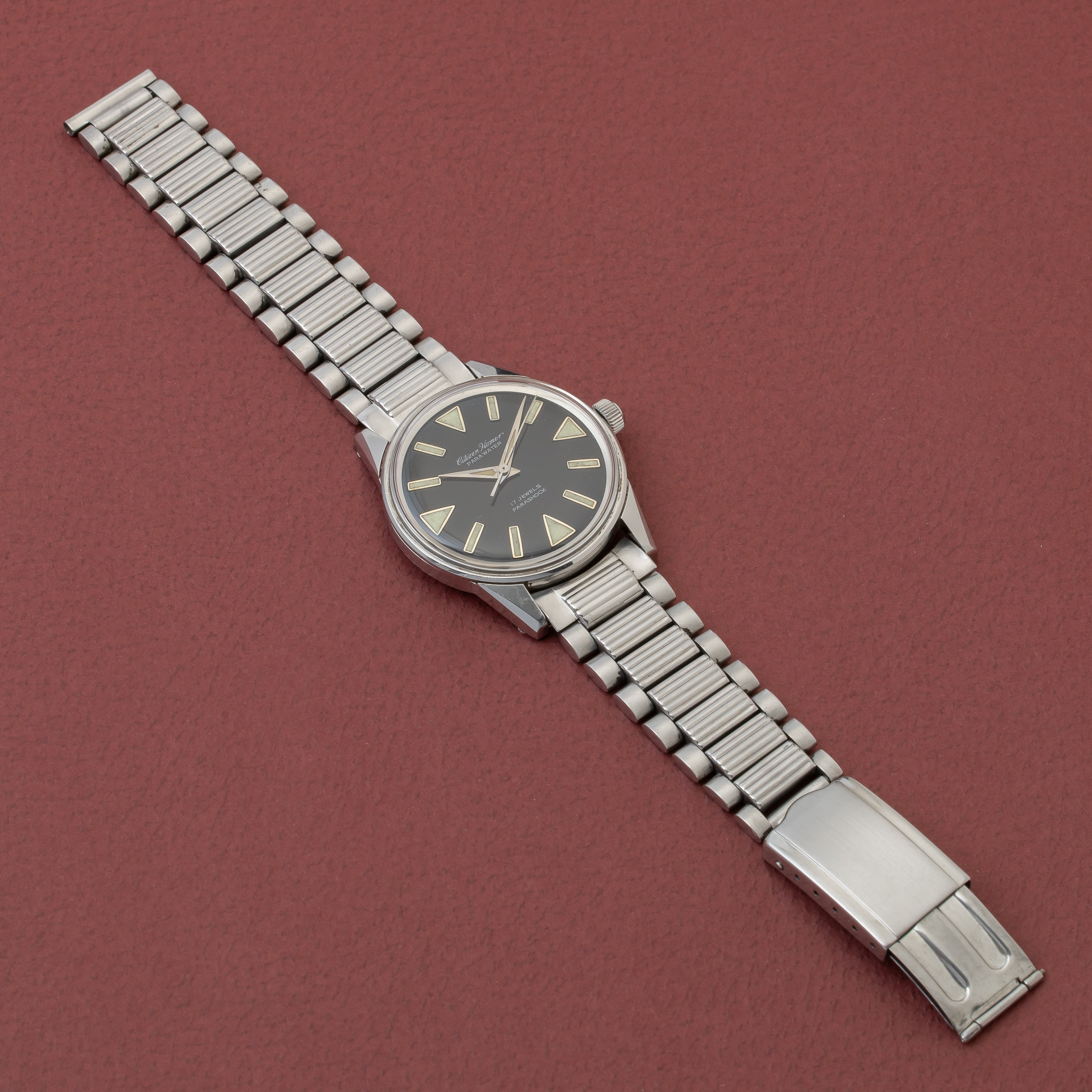 シチズン ホーマー パラウォーター オリジナルブラックダイヤル 1964年製 純正ステンレスブレス