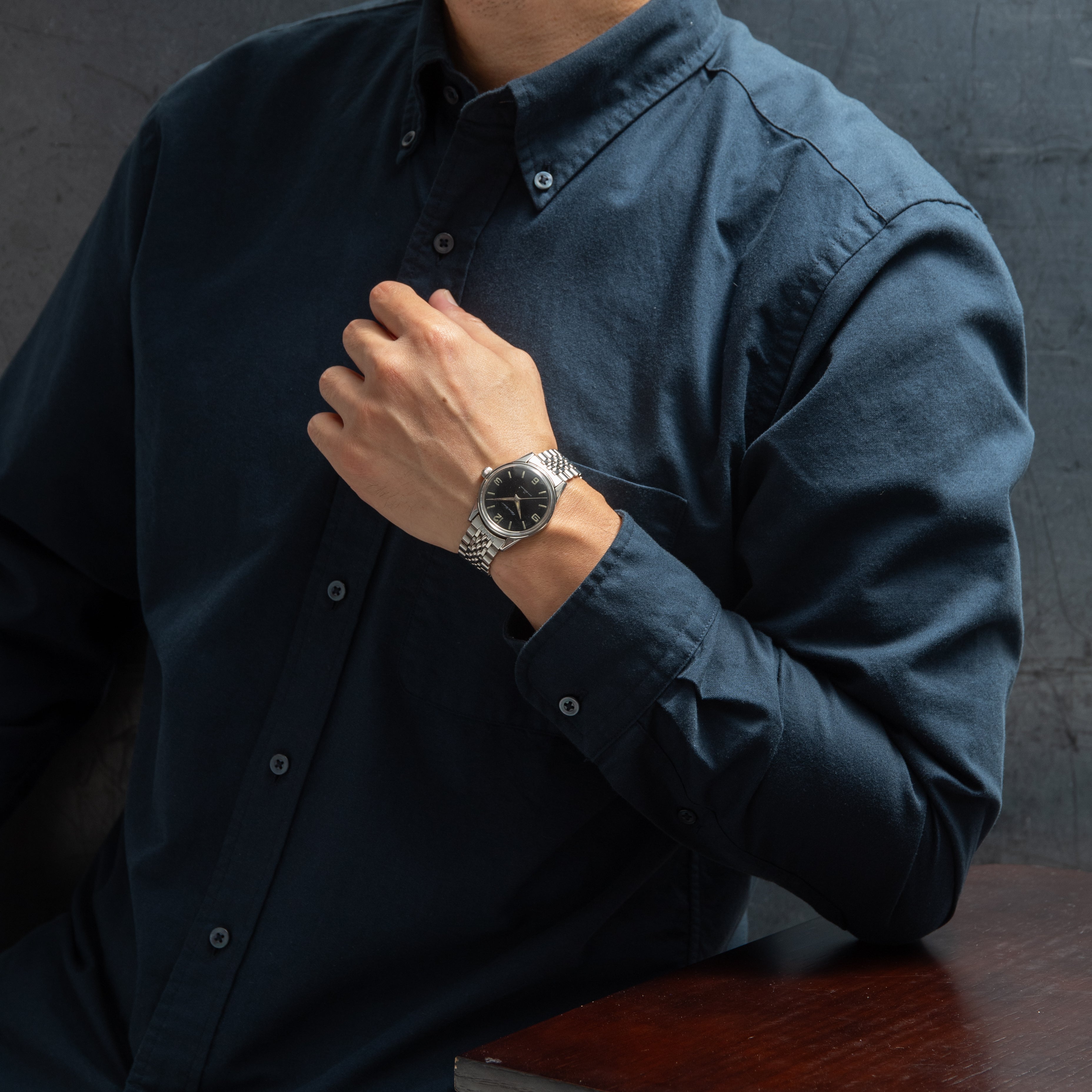 シチズン ホーマー パラウォーター オリジナルブラックダイヤル 1963年製 純正ステンレスブレス