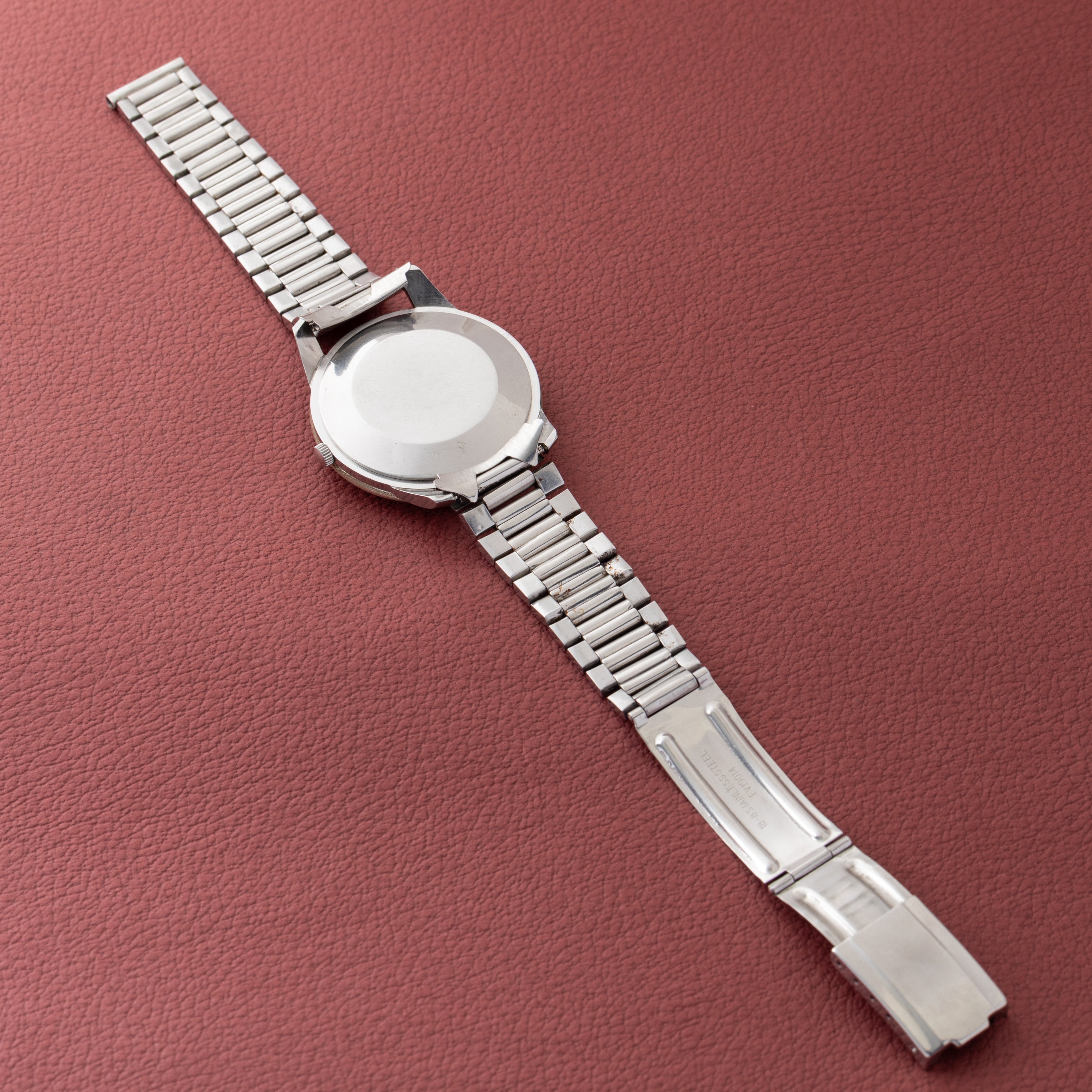 シチズン ジェット 40㎜ビッグケースブラック 1963年製 ステンレスブレス