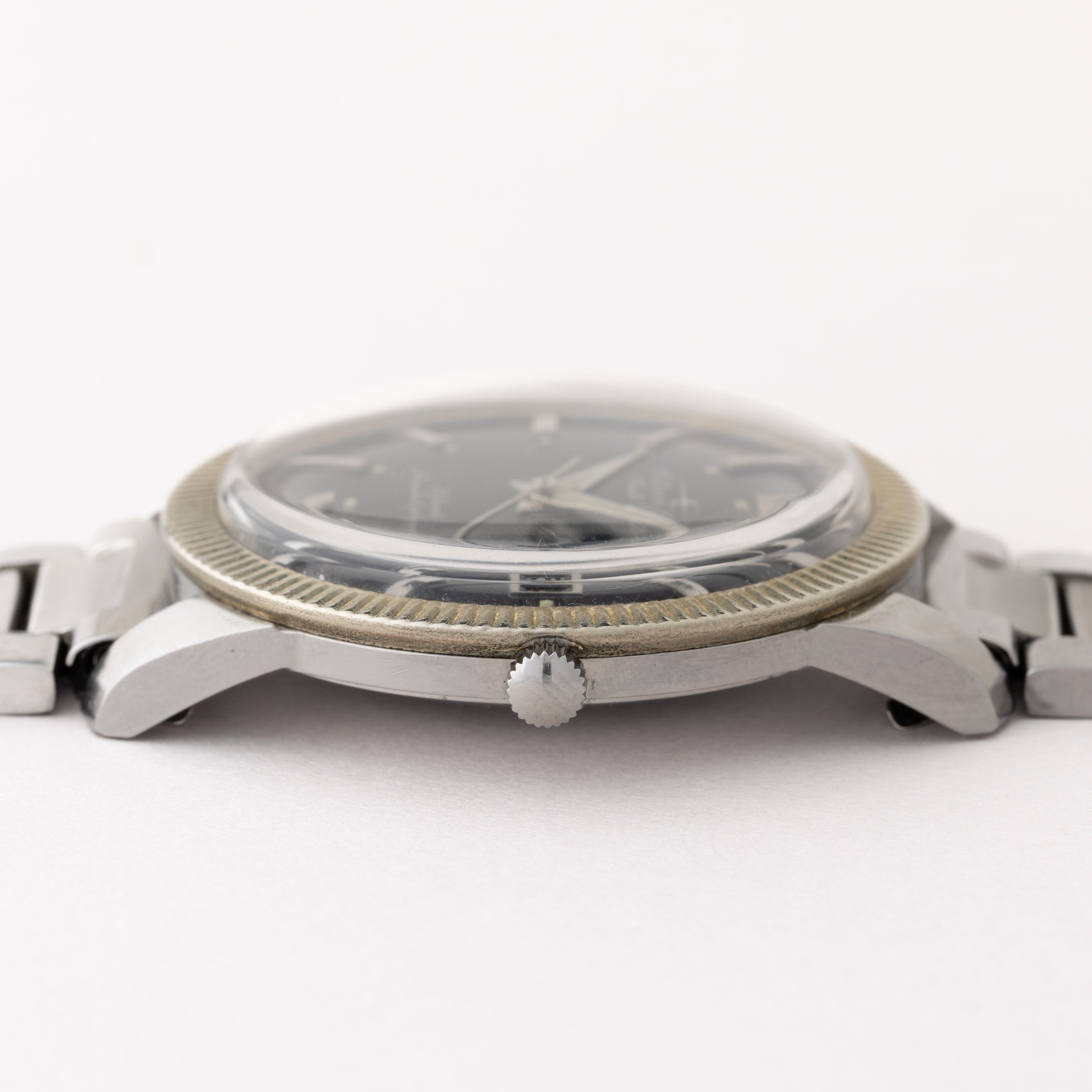 シチズン ジェット 40㎜ビッグケースブラック 1963年製 ステンレスブレス