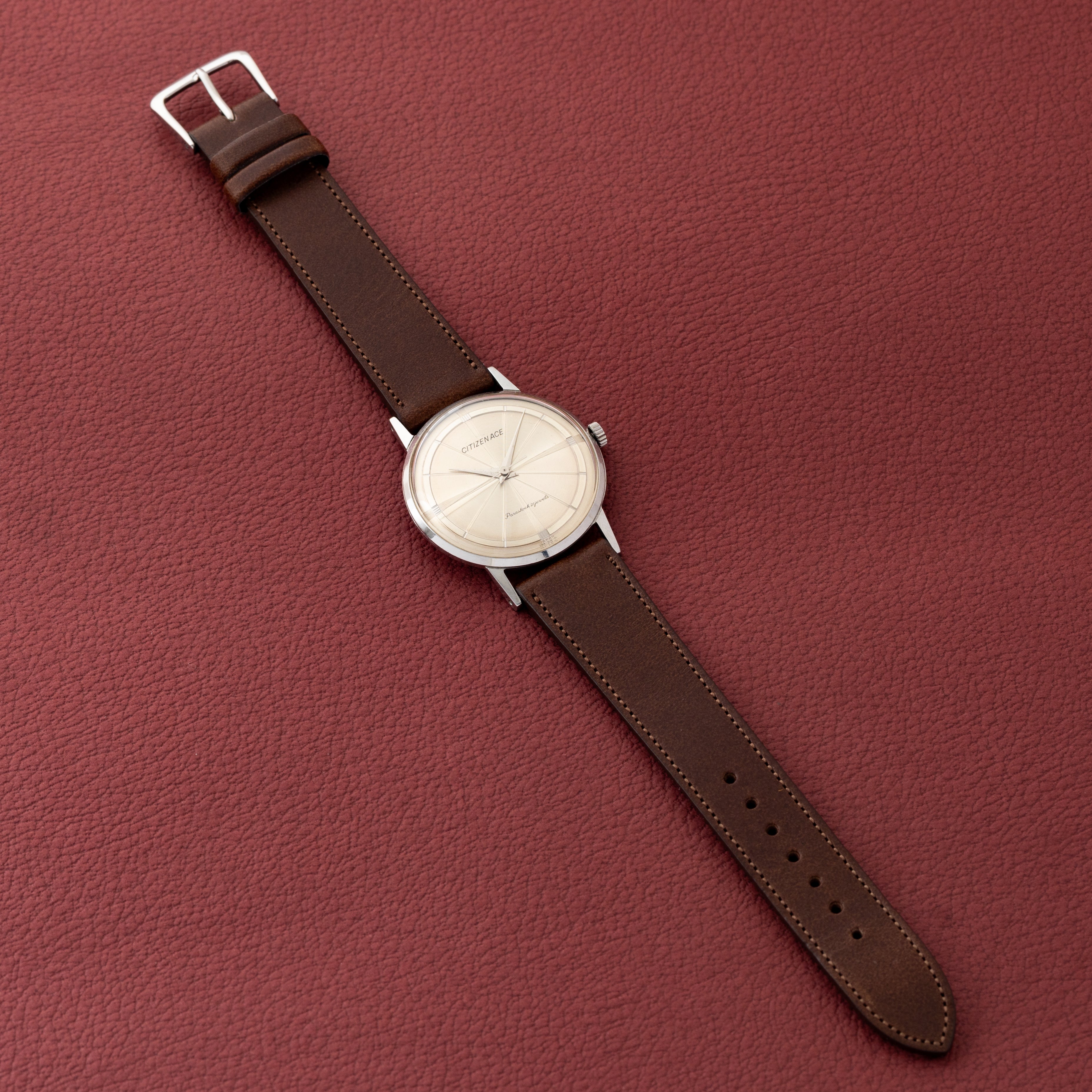 シチズン エース 1961年製 手巻き 21石 レコードダイヤル