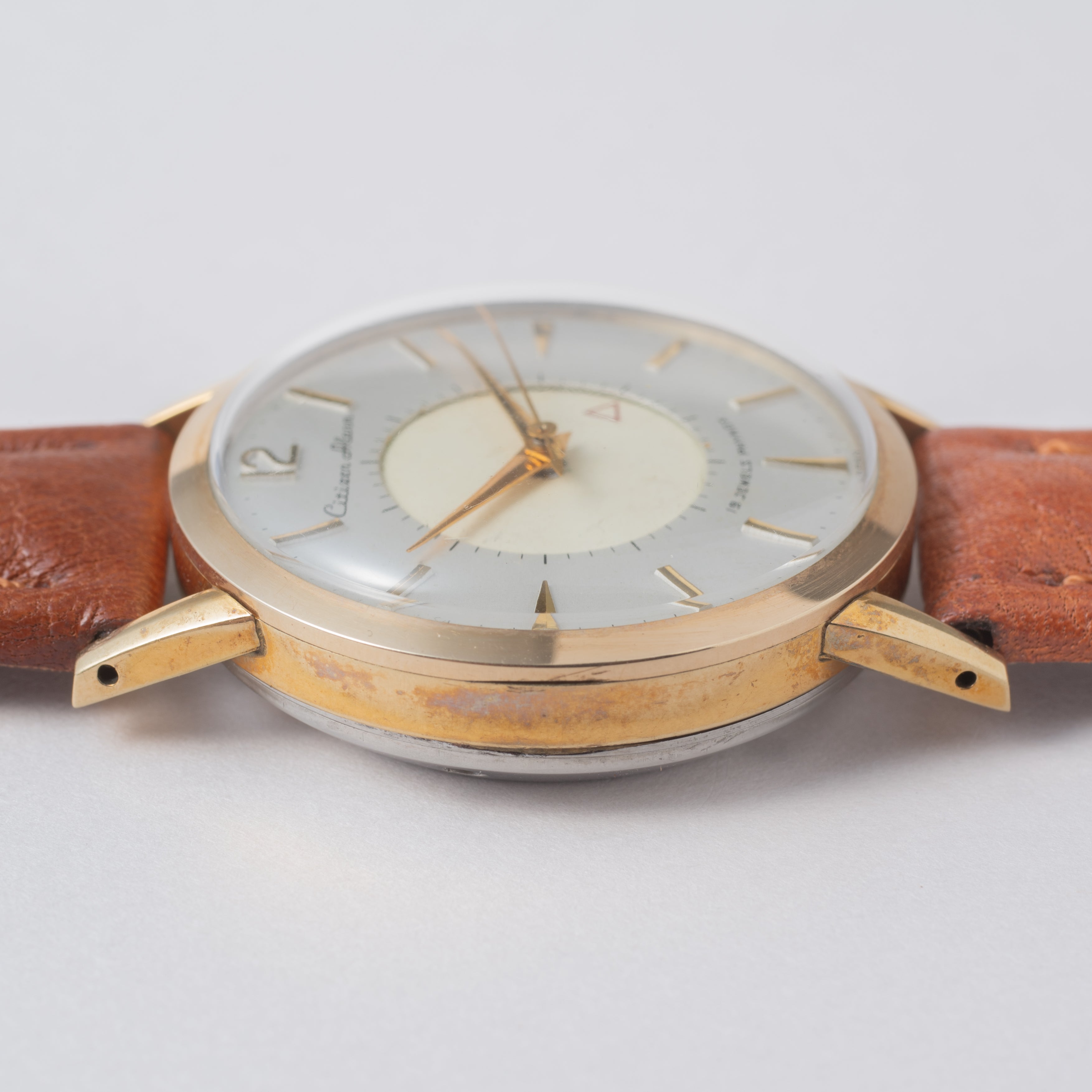 シチズン アラーム 手巻き 1959年製 ジャガールクルトフェイス 初期