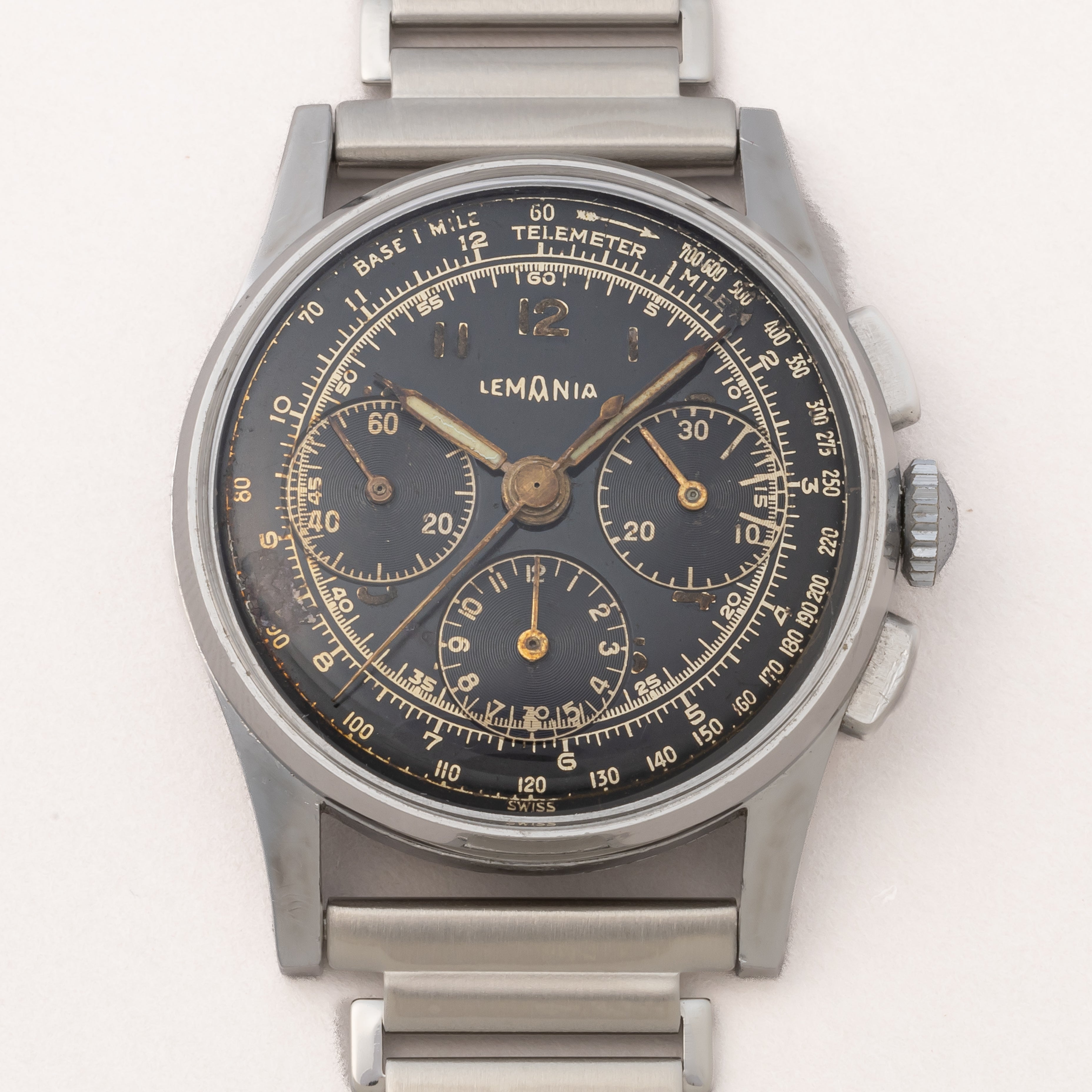 レマニア 3レジスタークロノグラフ 1940年代製 Cal.27CHRO C12
