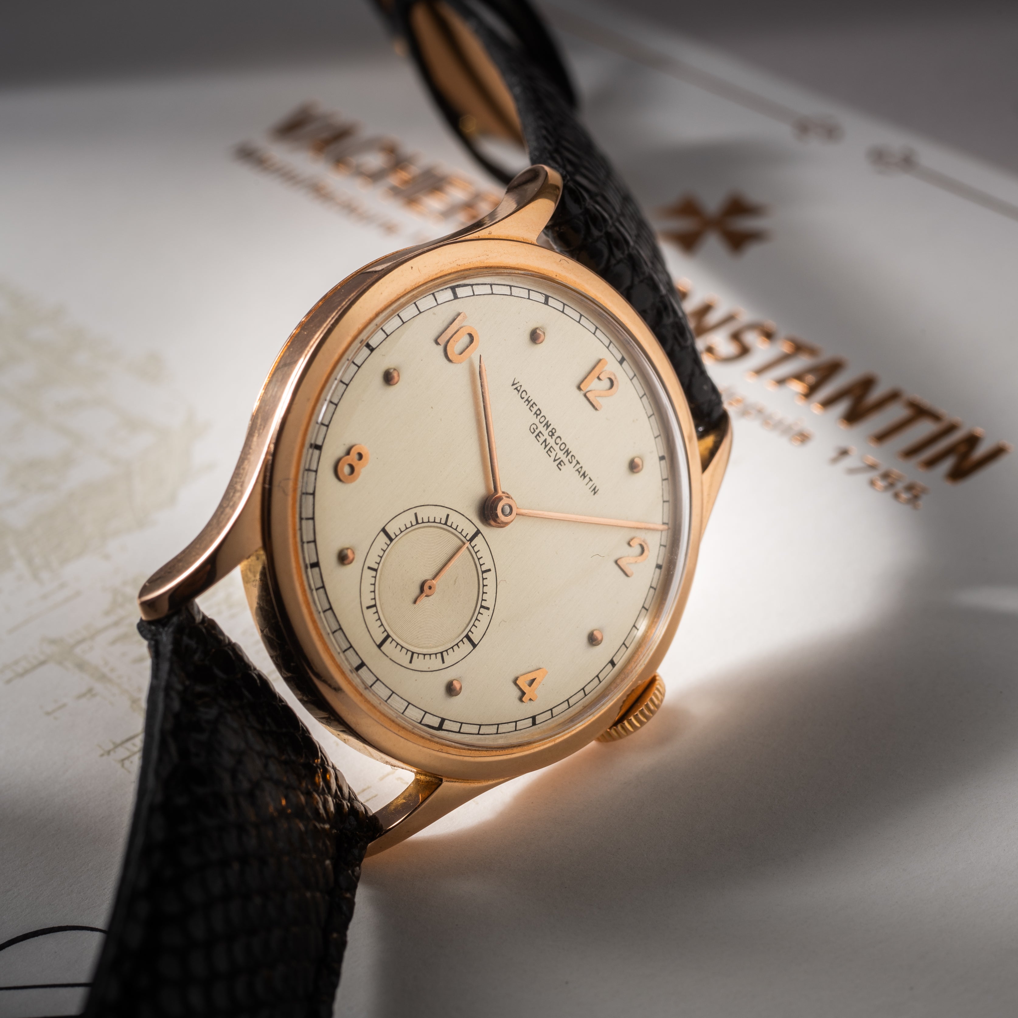 ヴァシュロン・コンスタンタン ラウンド18KPG スモールセコンド 1945年製 アーカイブ付き