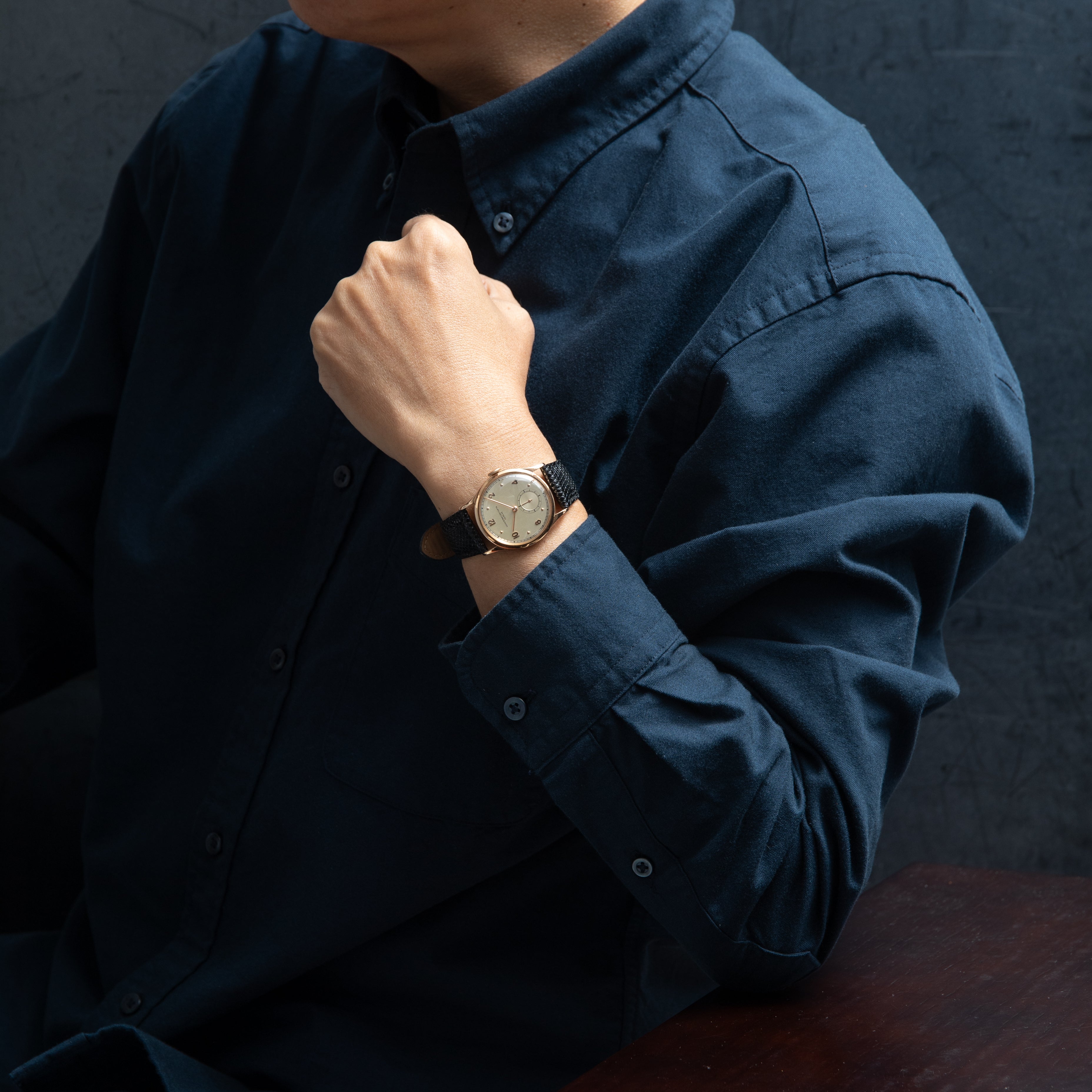 ヴァシュロン・コンスタンタン ラウンド18KPG スモールセコンド 1945年製 アーカイブ付き