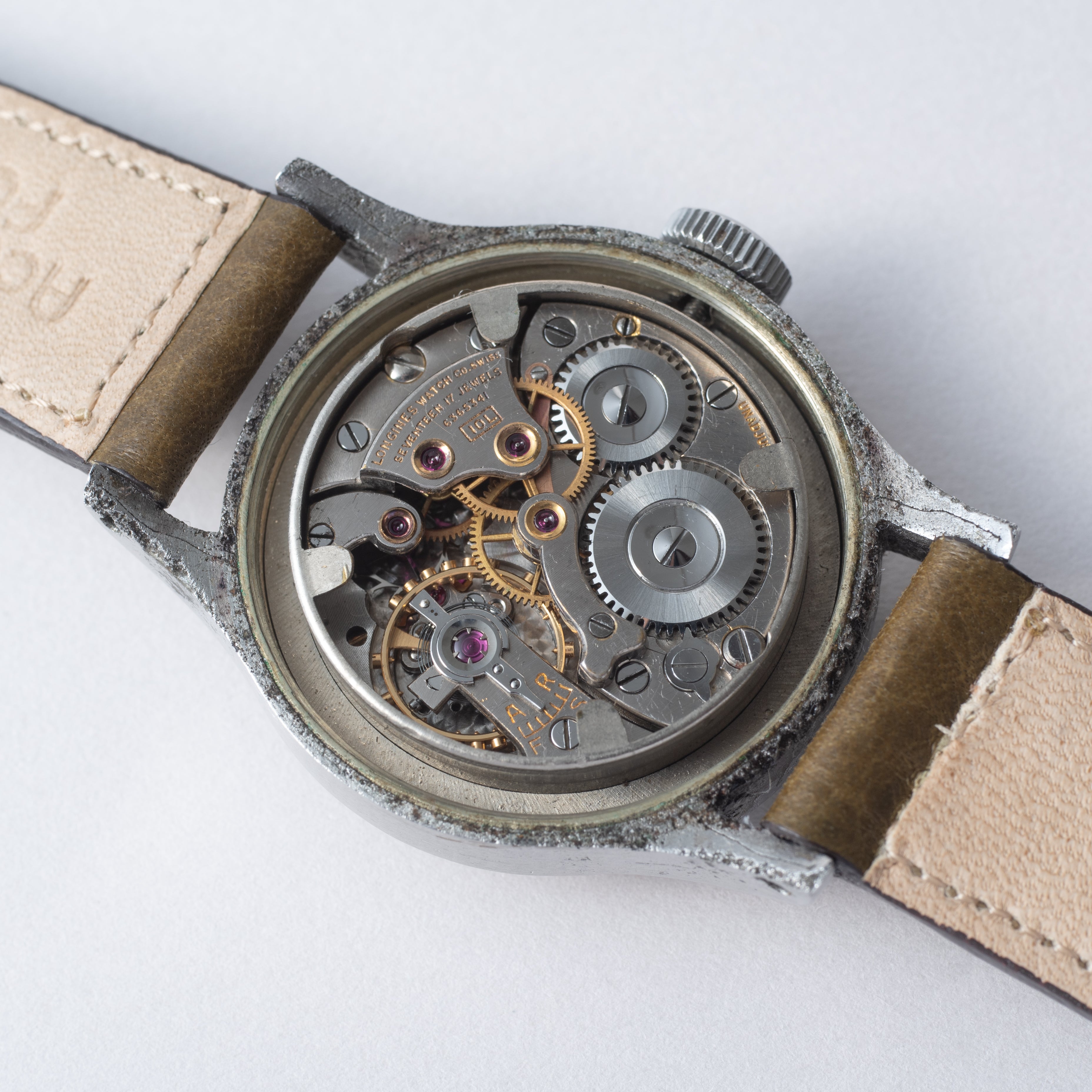 ロンジン トレタケ Cal.10L 1943年製 ブレゲ数字 ブルースチール針 手巻き