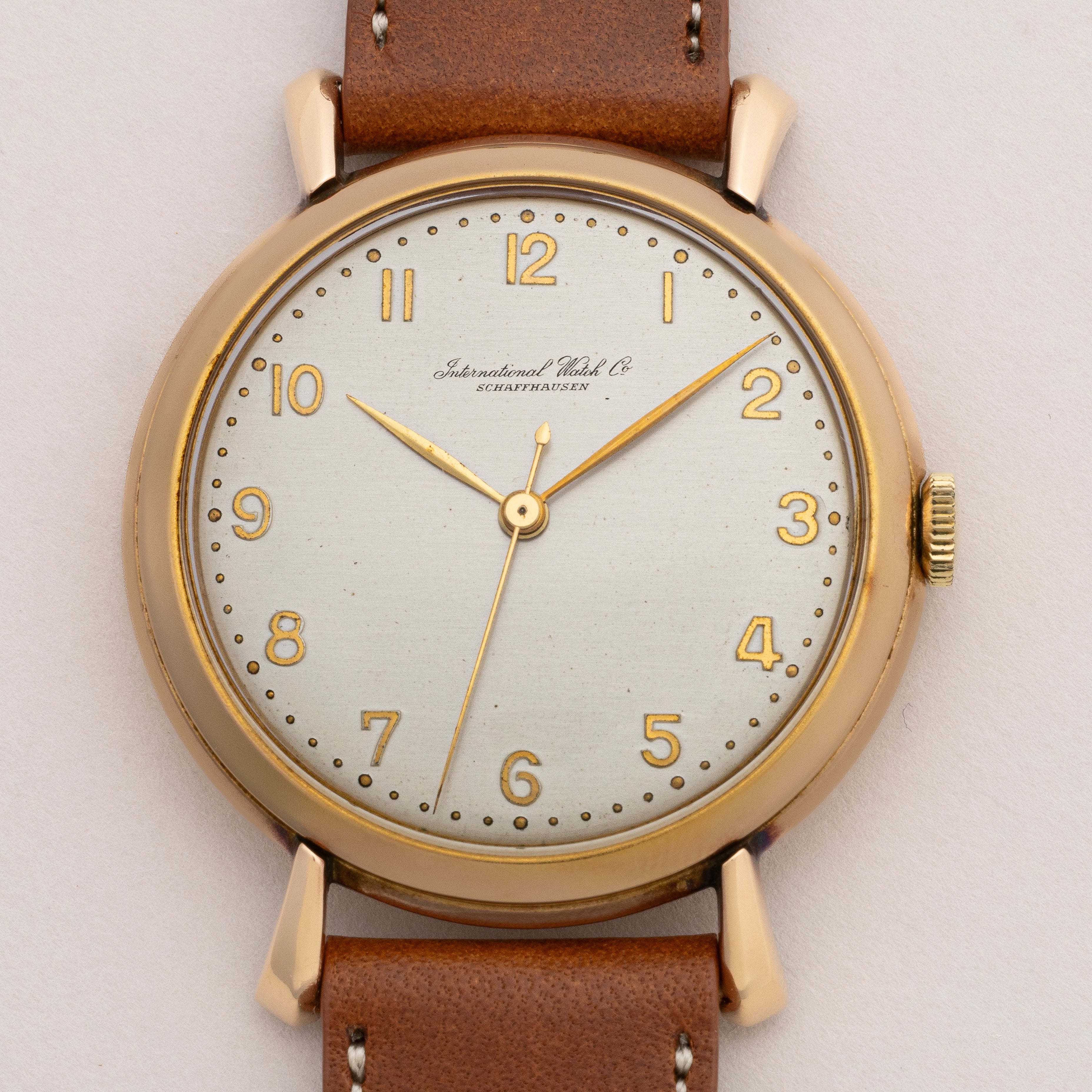 IWC18金無垢 Cal.89 全アラビアダイヤル 1950年製