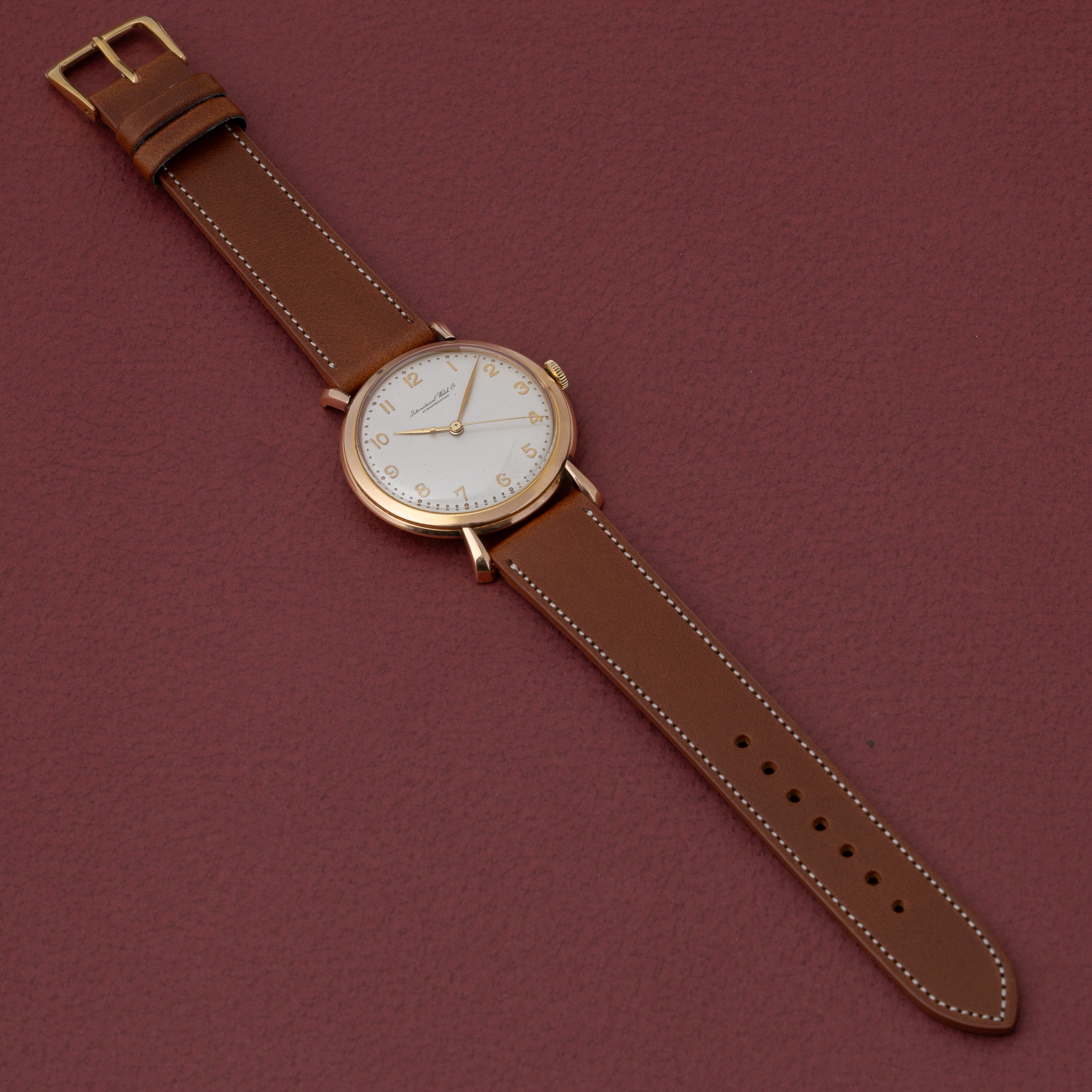 IWC18金無垢 Cal.89 全アラビアダイヤル 1950年製