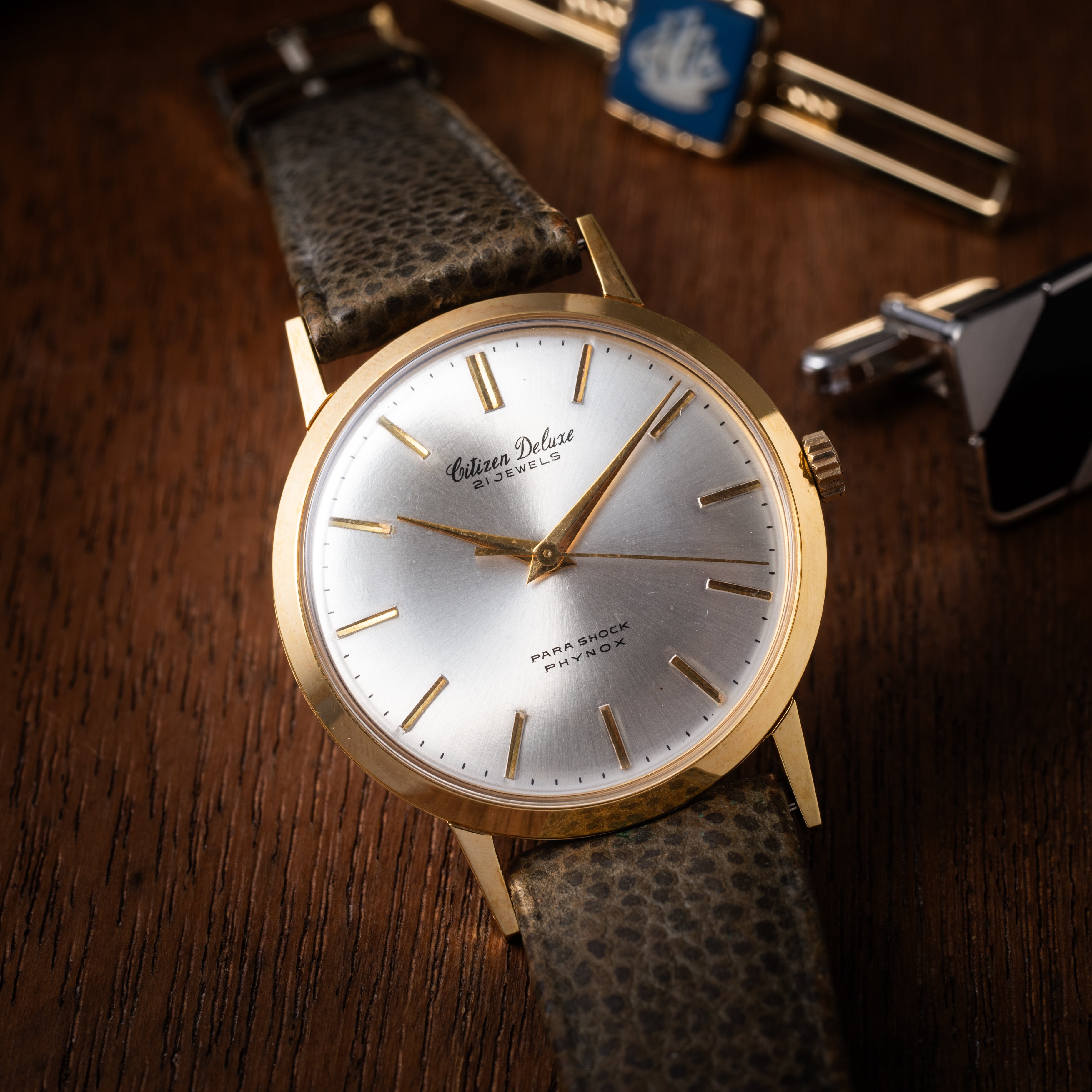 シチズン デラックス 1966年製 手巻き 純正ベルト付き