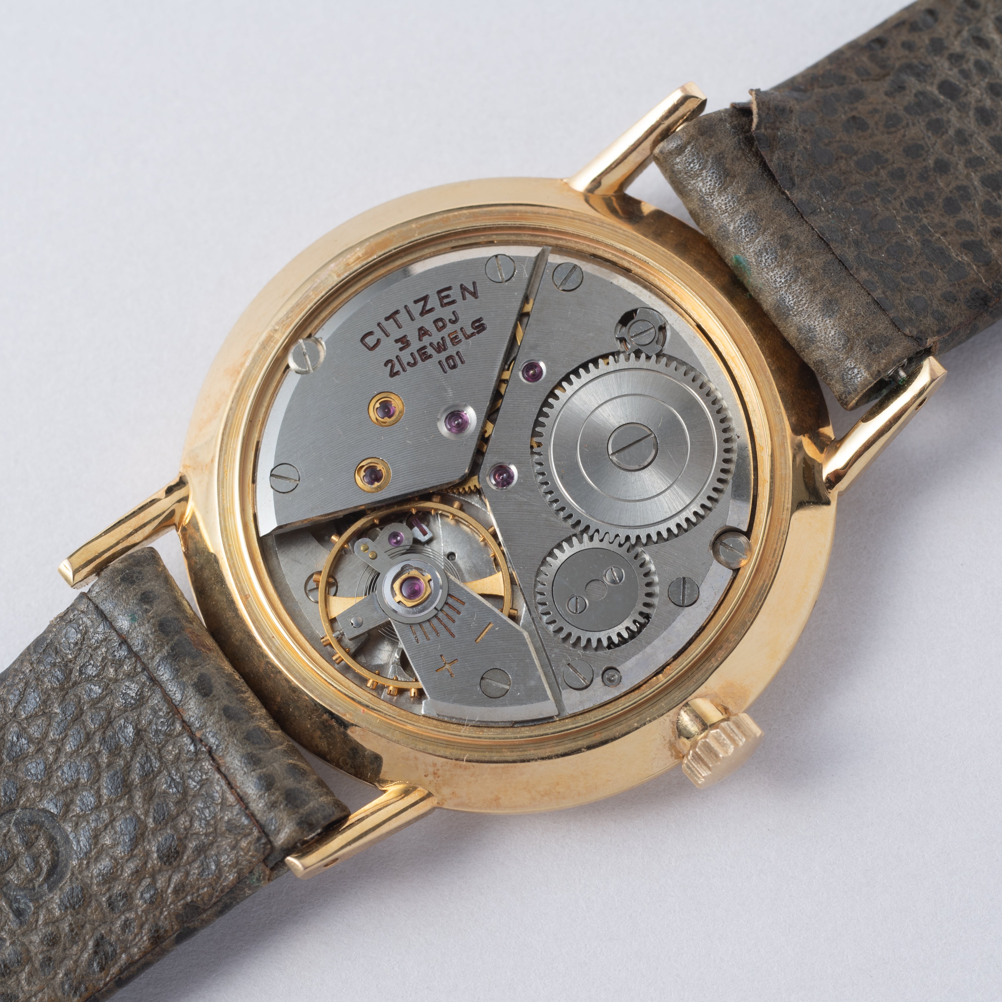 シチズン デラックス 1966年製 手巻き 純正ベルト付き