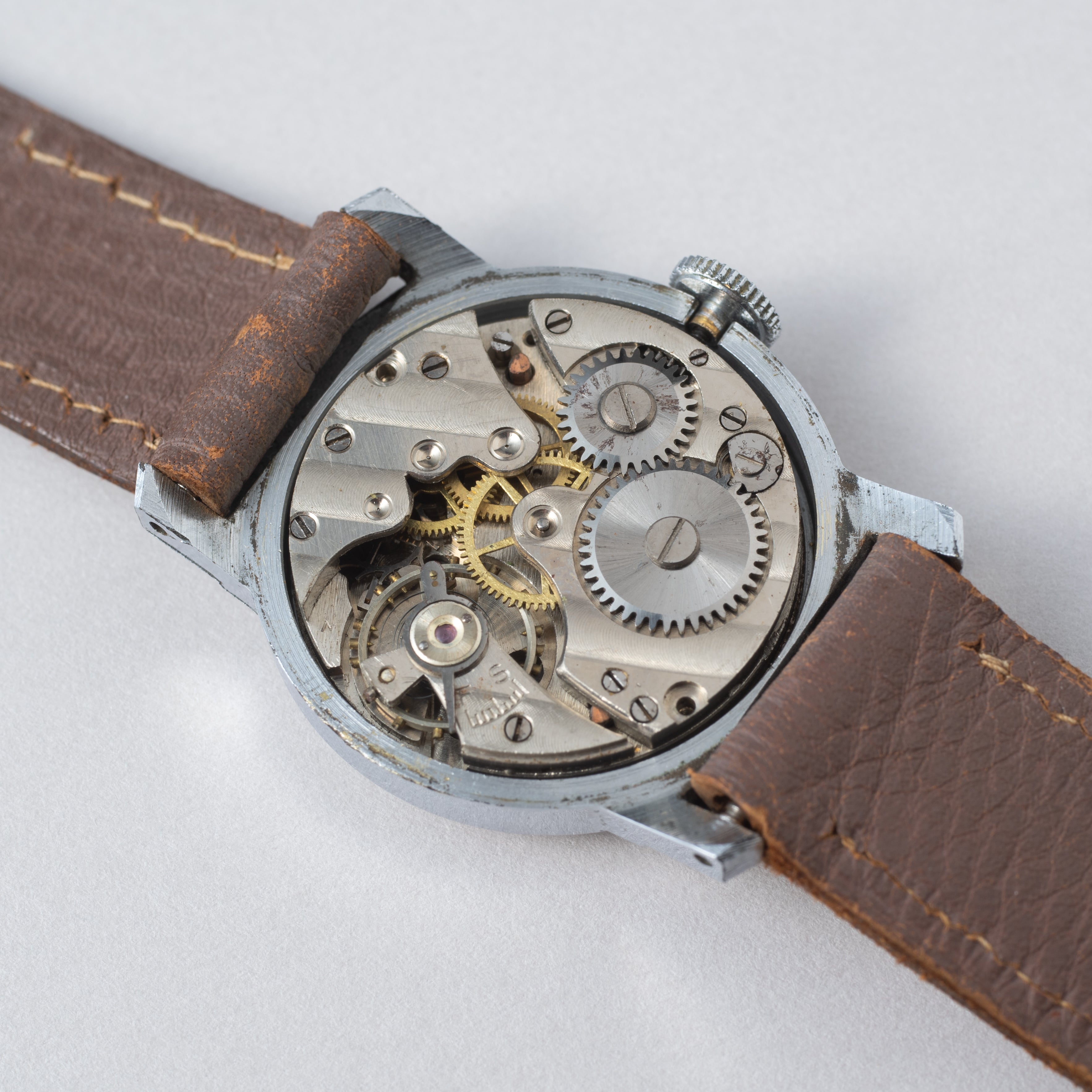 シチズン ラウンドケース 手巻き スモールセコンド グレーダイヤル 1930年代