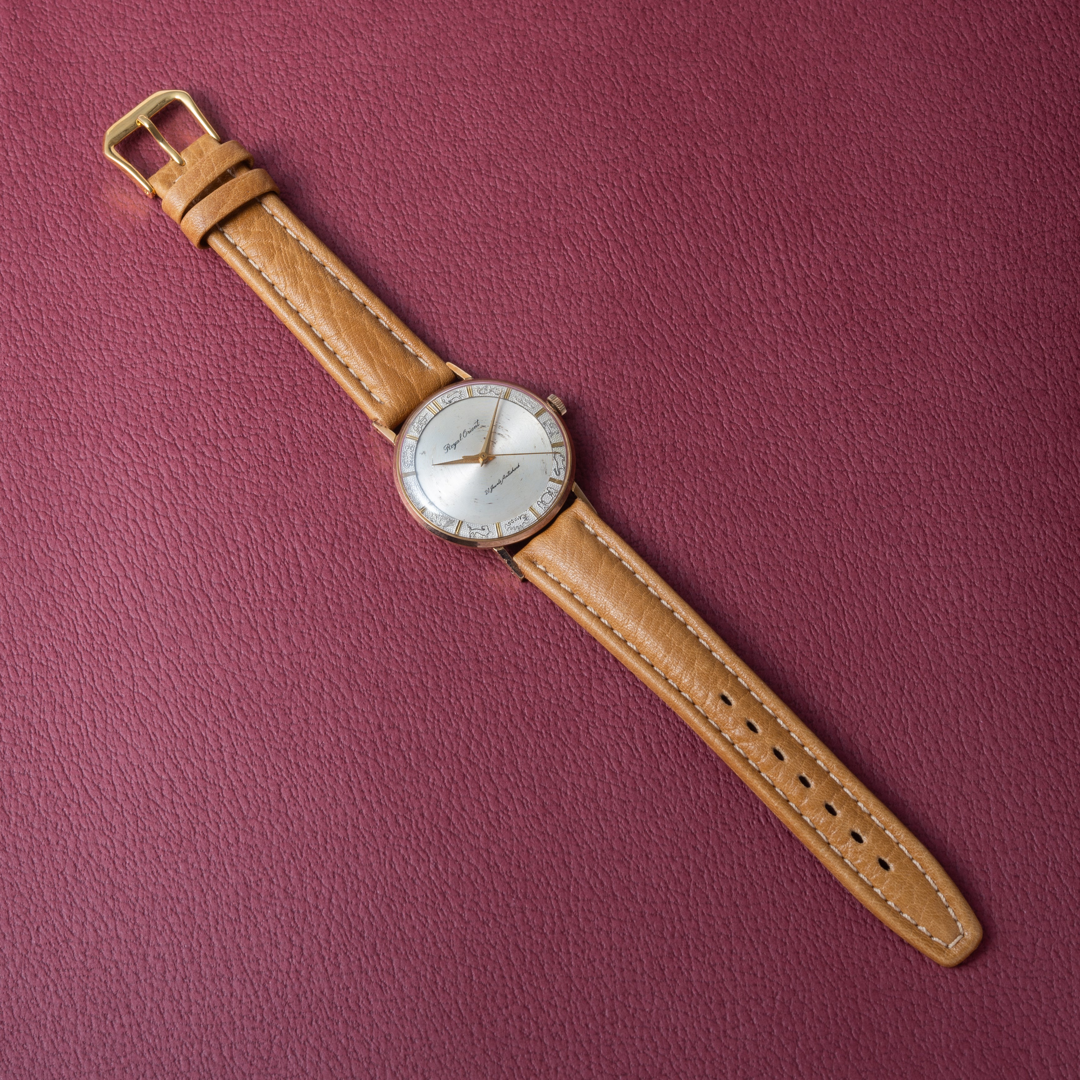 ロイヤルオリエント 星座文字盤 1960年代製 21石手巻き