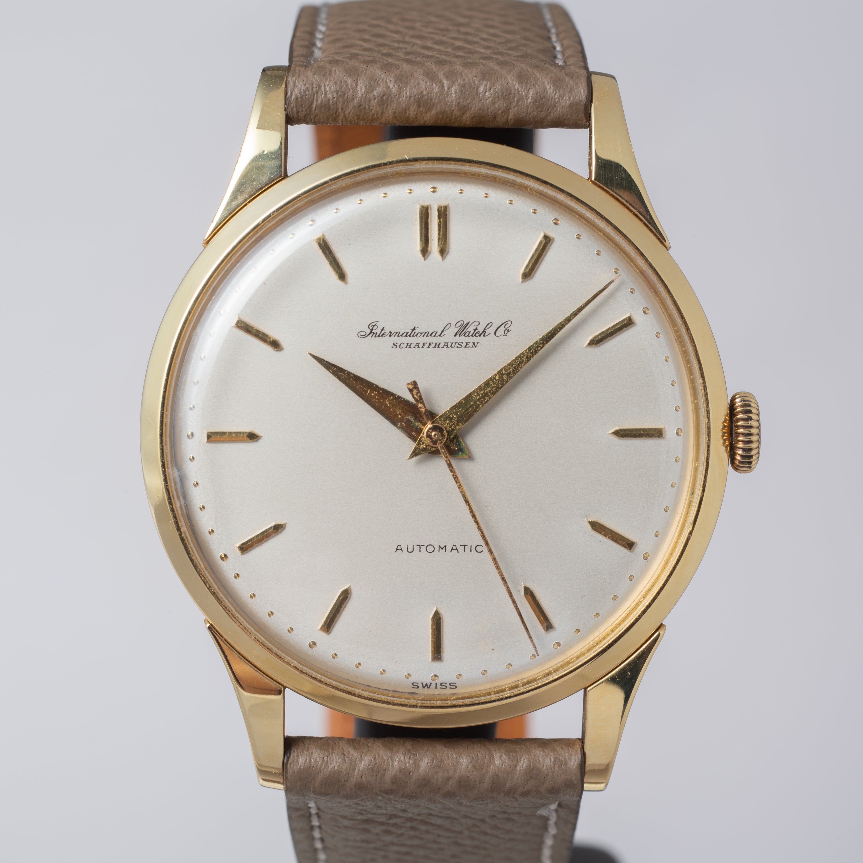 IWC ラウンドケース 18金無垢 オートマチック Cal.852 1953年製