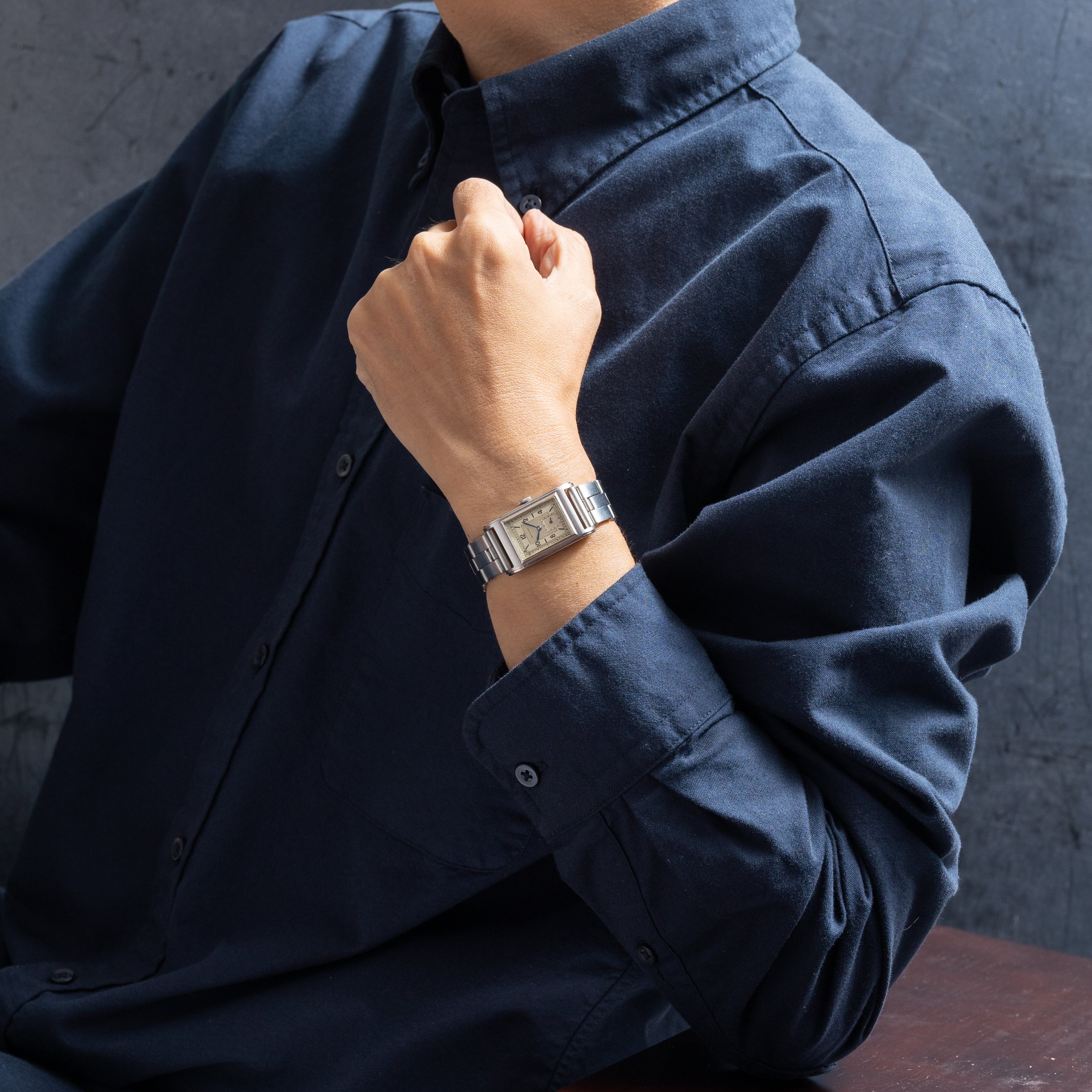 モバード レクタンギュラー 手巻き 1930年代 スモールセコンド