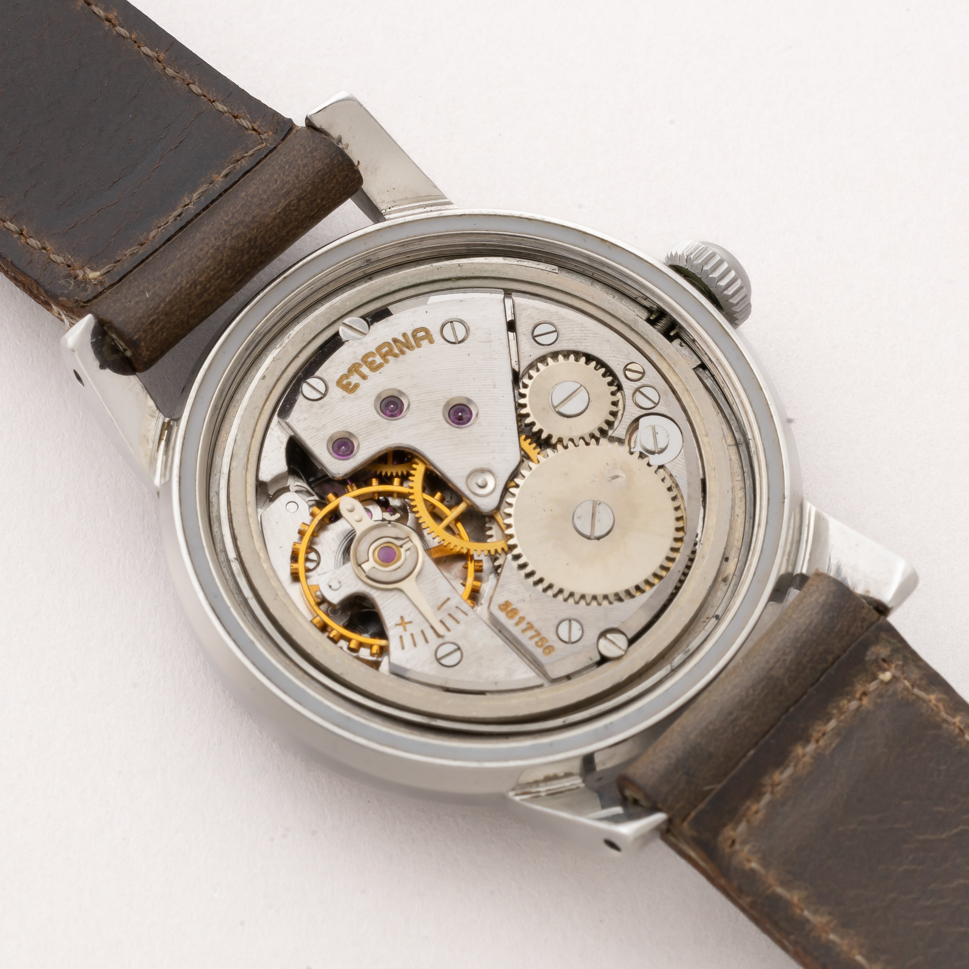 エテルナ ラウンドケース ミラーダイヤル 1950年代製 手巻き