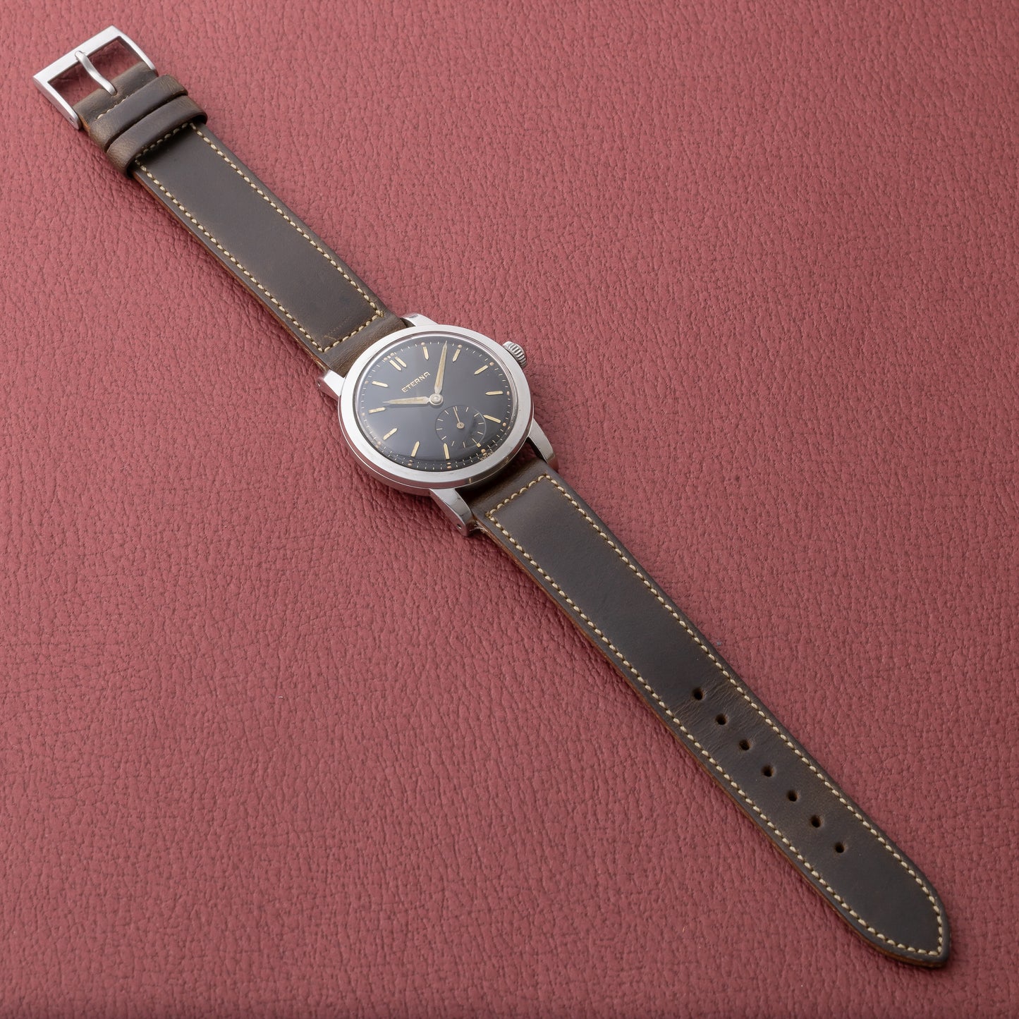 エテルナ ラウンドケース ミラーダイヤル 1950年代製 手巻き