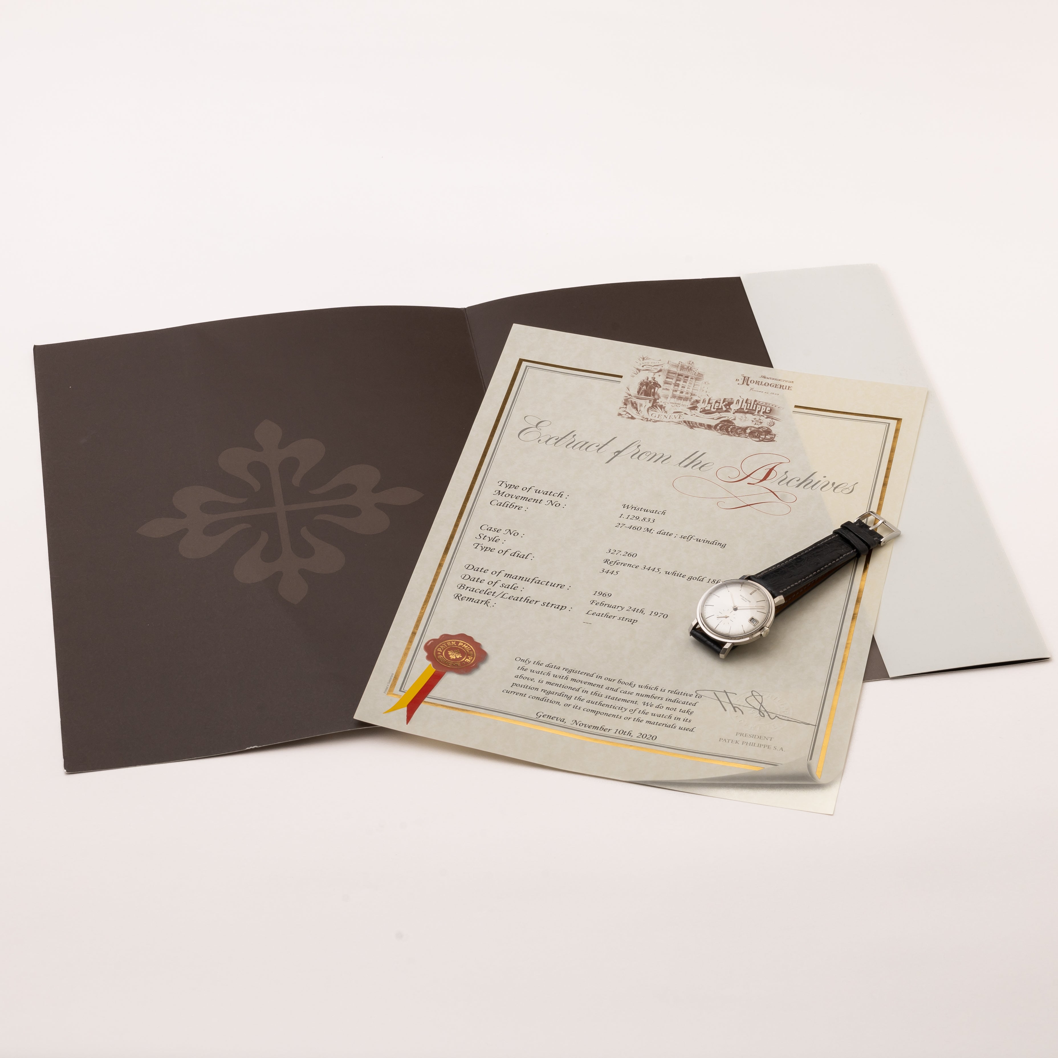 パテックフィリップ カラトラバ 1969年製 Ref.3445 Cal.27-460M アーカイブ付き18KWG