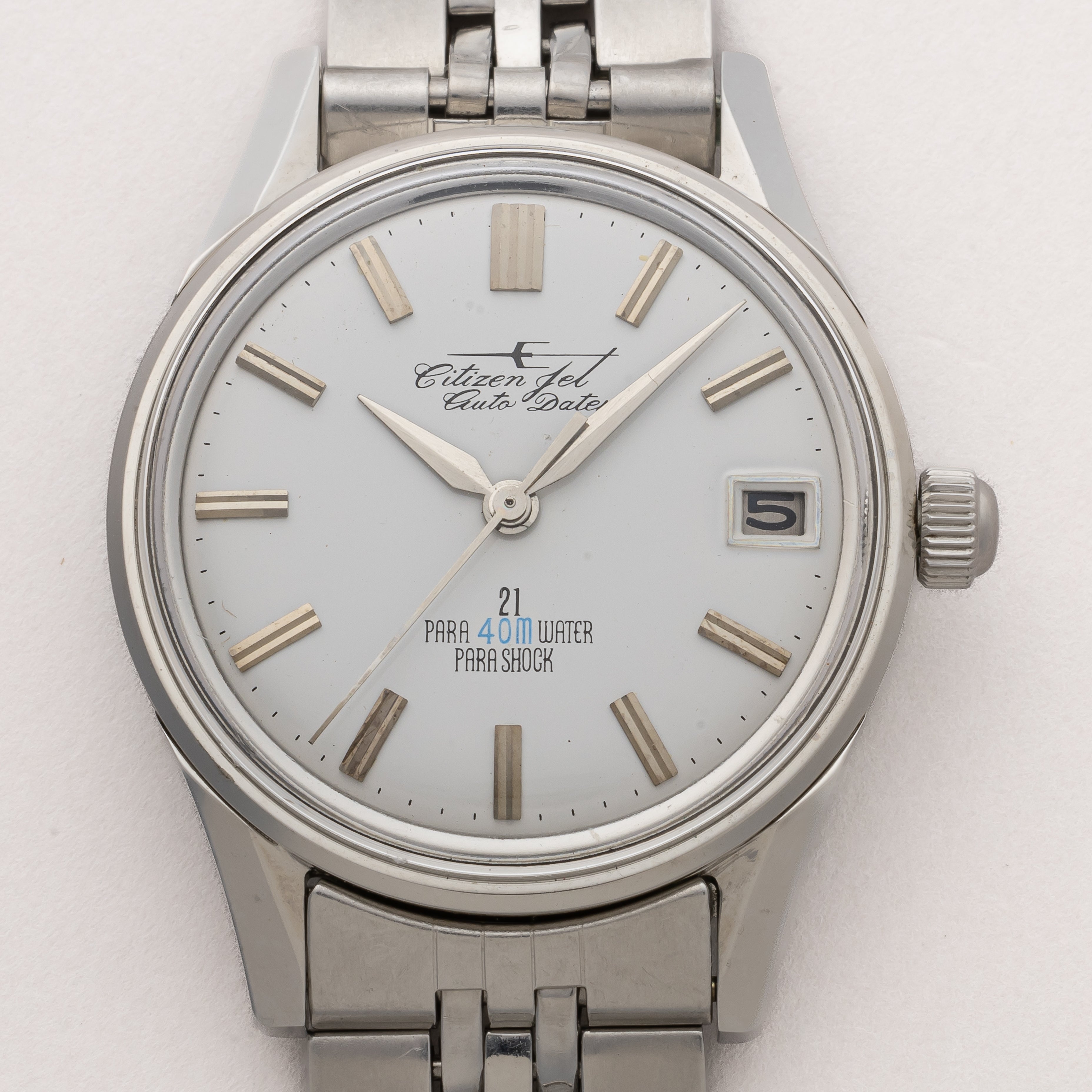 シチズン ジェット オートデーター オリジナルホワイトダイヤル 1964年製 パラウォーター