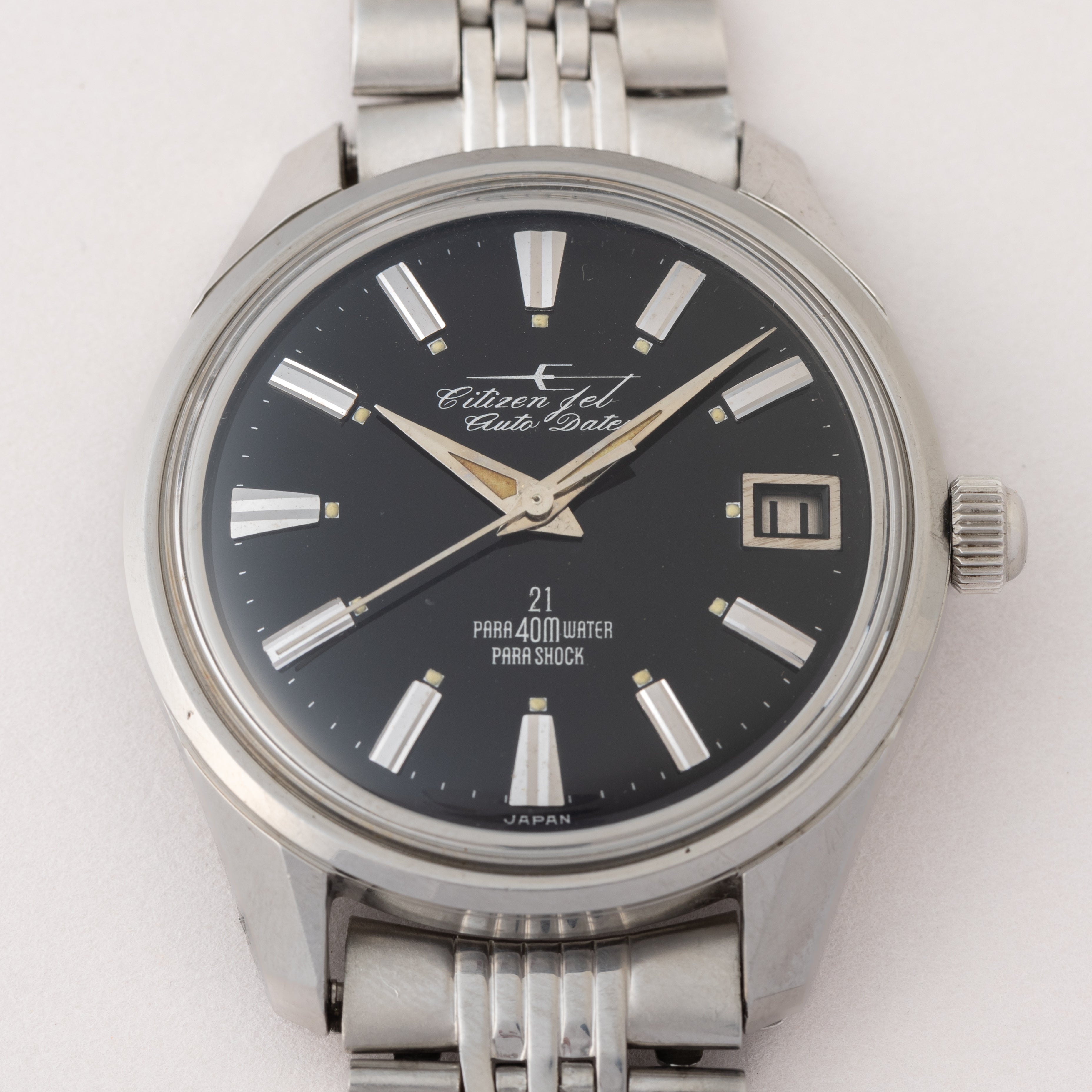 シチズン ジェット オートデーター オリジナルブラックダイヤル 1964年製 パラウォーター