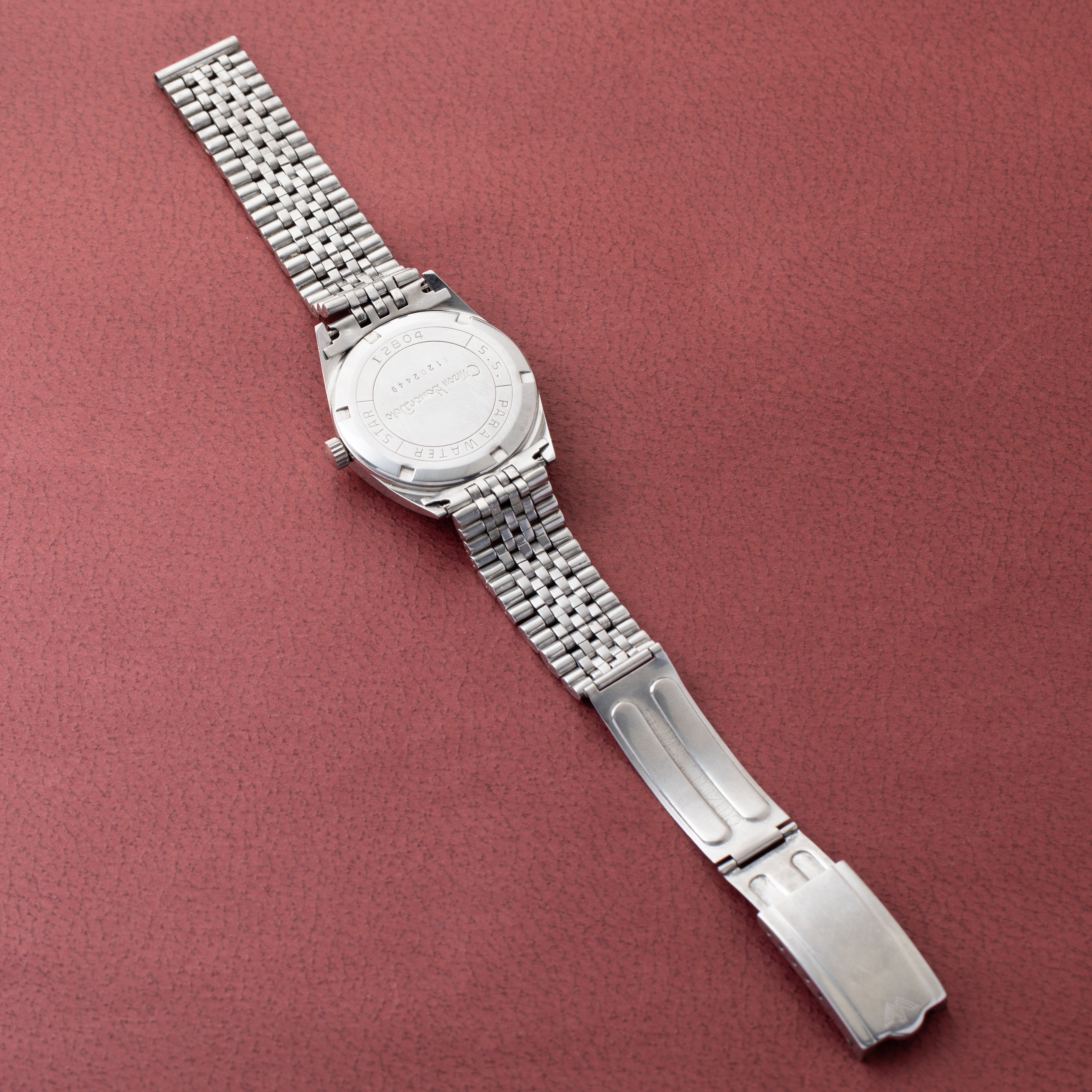 シチズン ホーマー デイト ブラックアラビアダイヤル 1967年製 手巻き 純正ブレス