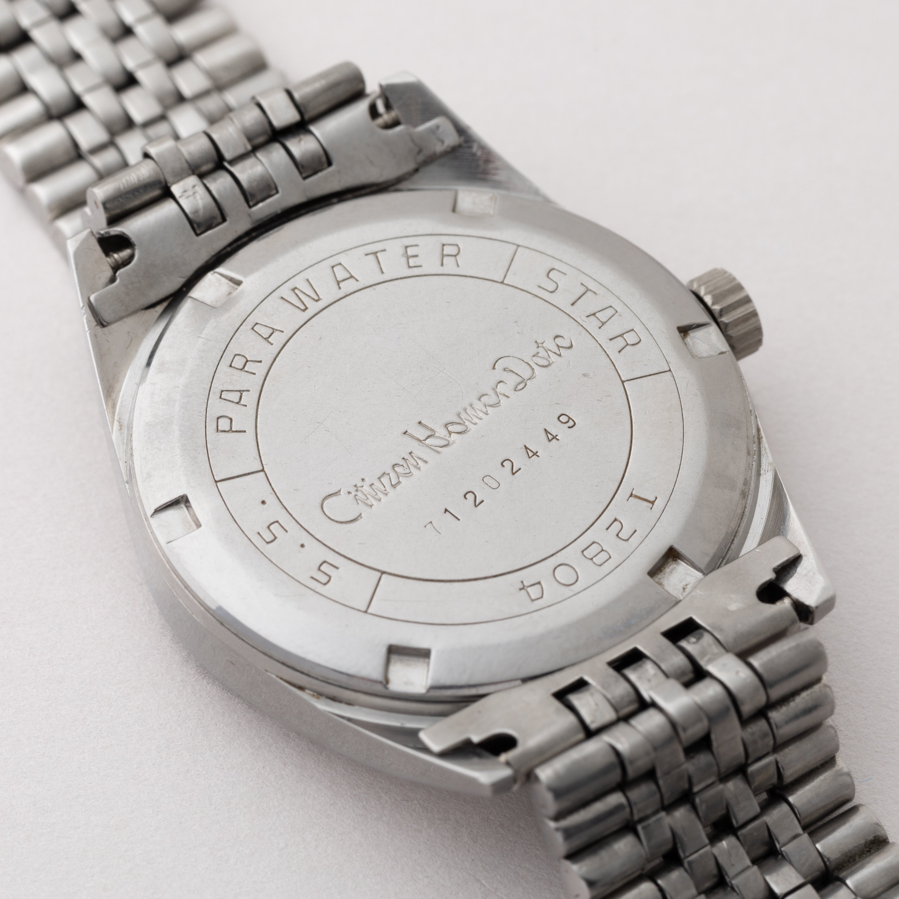 シチズン ホーマー デイト ブラックアラビアダイヤル 1967年製 手巻き 純正ブレス