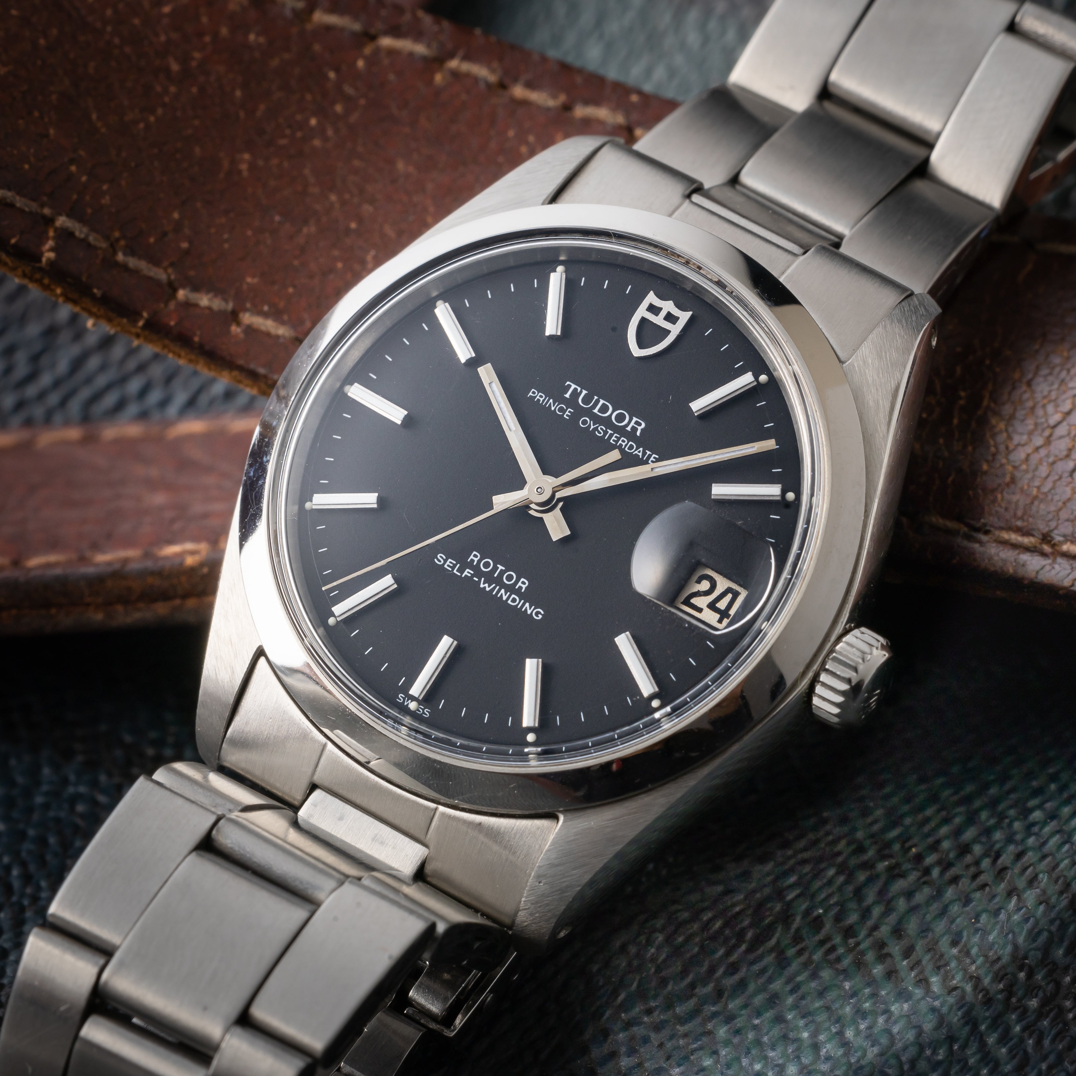 チューダー 1979年製 プリンスオイスターデイト リダンブラックダイヤル ロレックスブレス