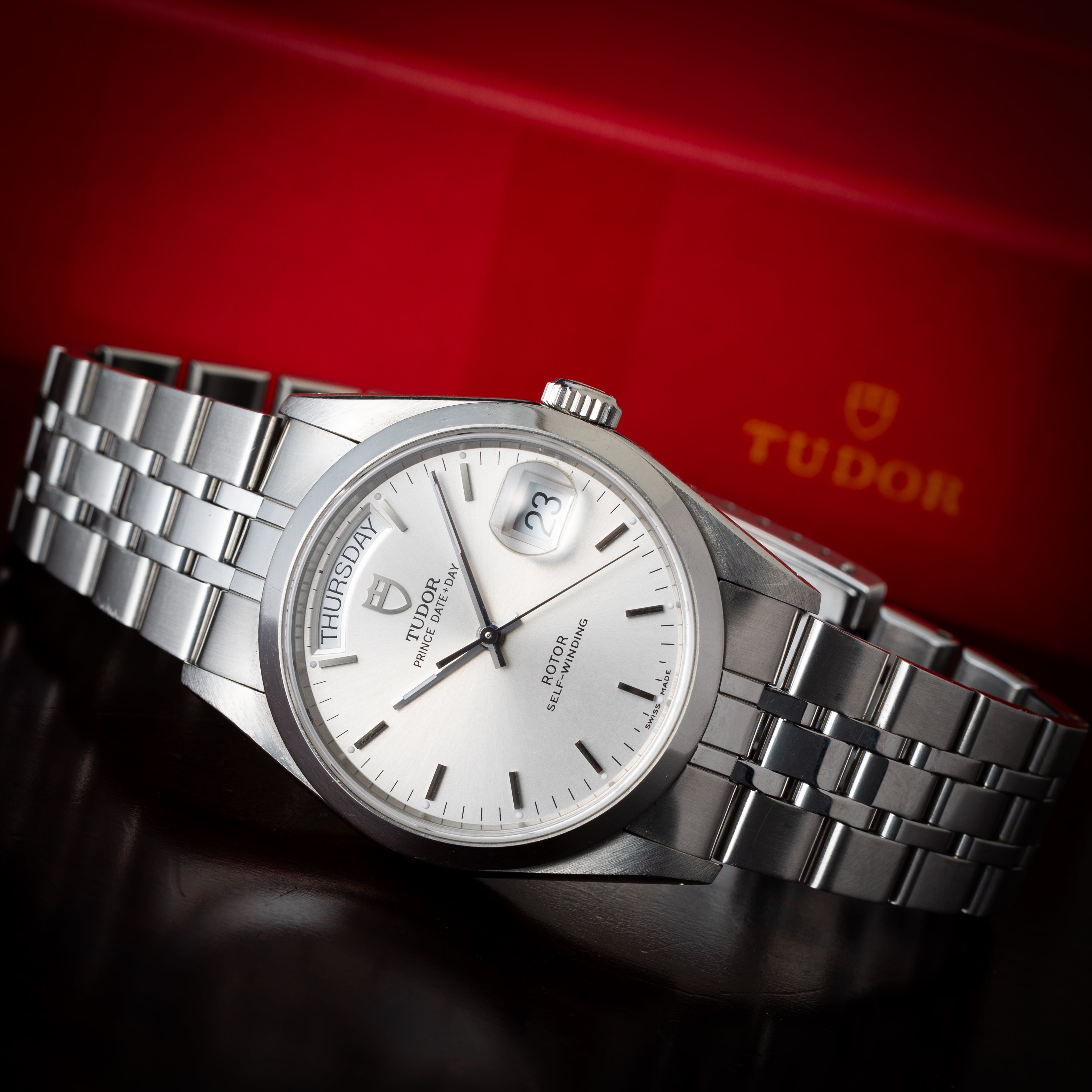 チューダー プリンスデイトデイ 2002年製 Ref.76200 シルバーダイヤル 箱、ギャラ付き